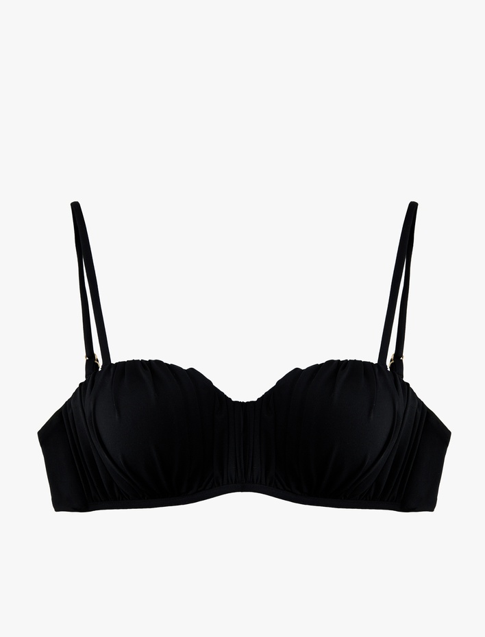  Arkası Bağlamalı Balenli Straplez Bikini Üstü