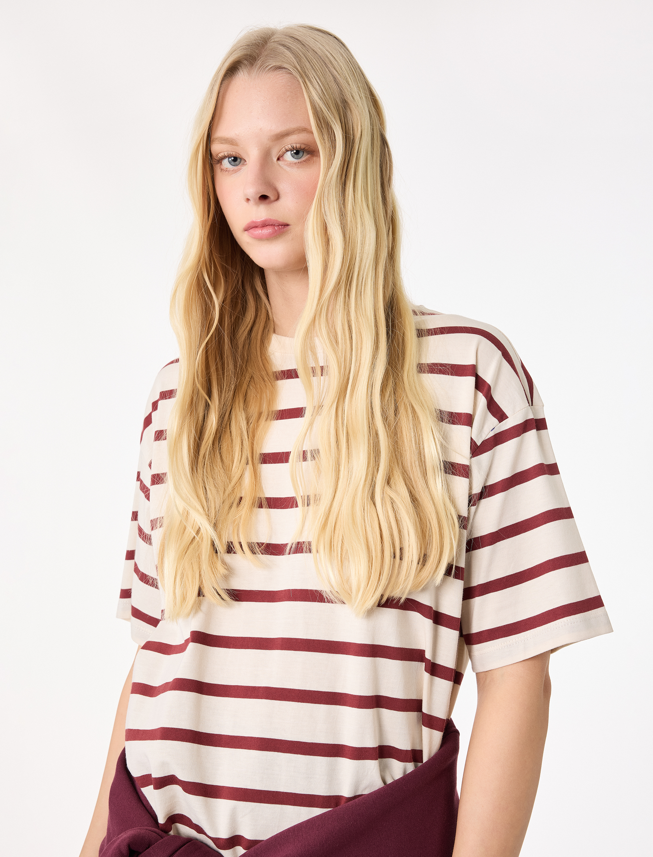   Pamuklu Kısa Kollu Bisiklet Yaka Basic Tişört