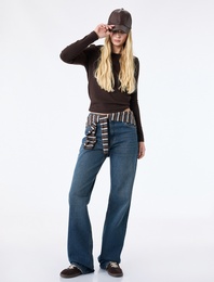 Pamuklu Slim Fit Uzun Kollu Bisiklet Yaka Basic Tişört