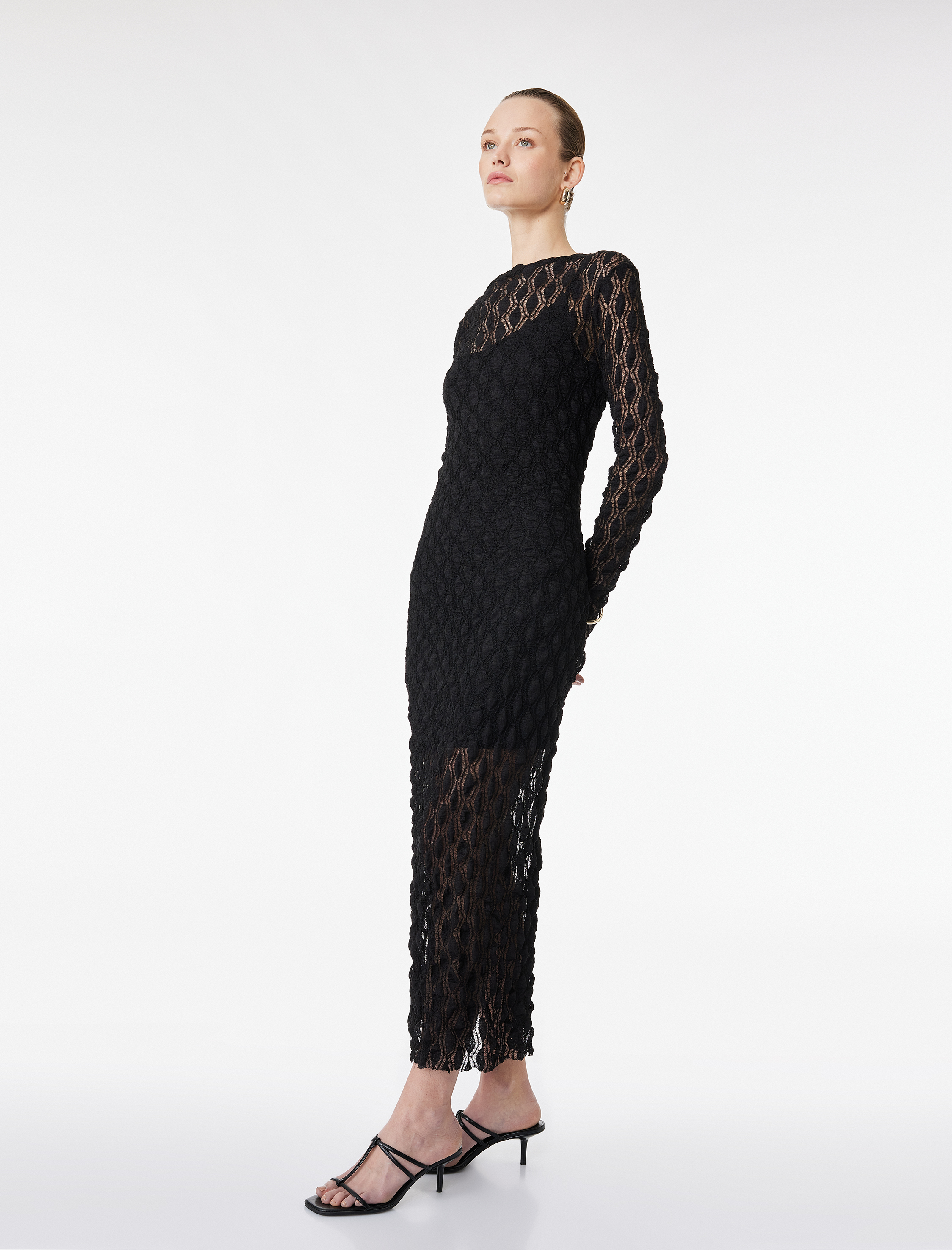   Slim Fit Degaje Yaka İnce Askılı Mini Elbise