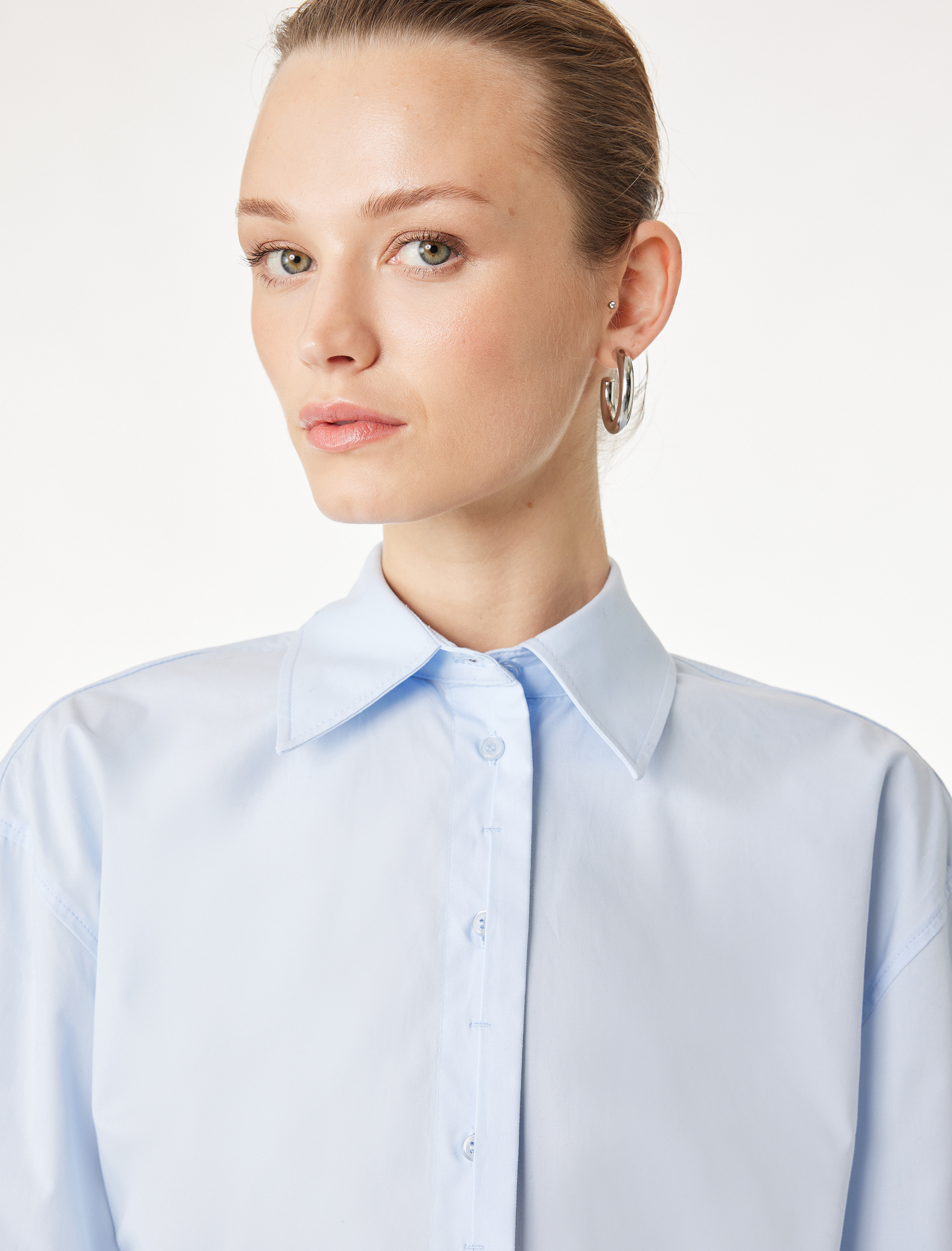   Regular Fit Pamuklu Uzun Kollu Poplin Gömlek