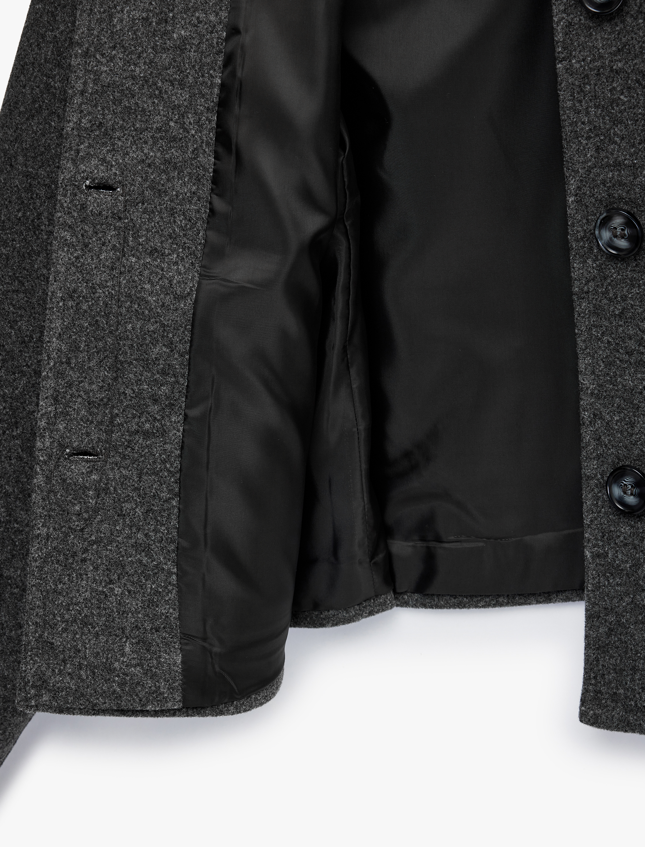   Cepli Düğmeli Uzun Kollu Kısa Kaşe Ceket