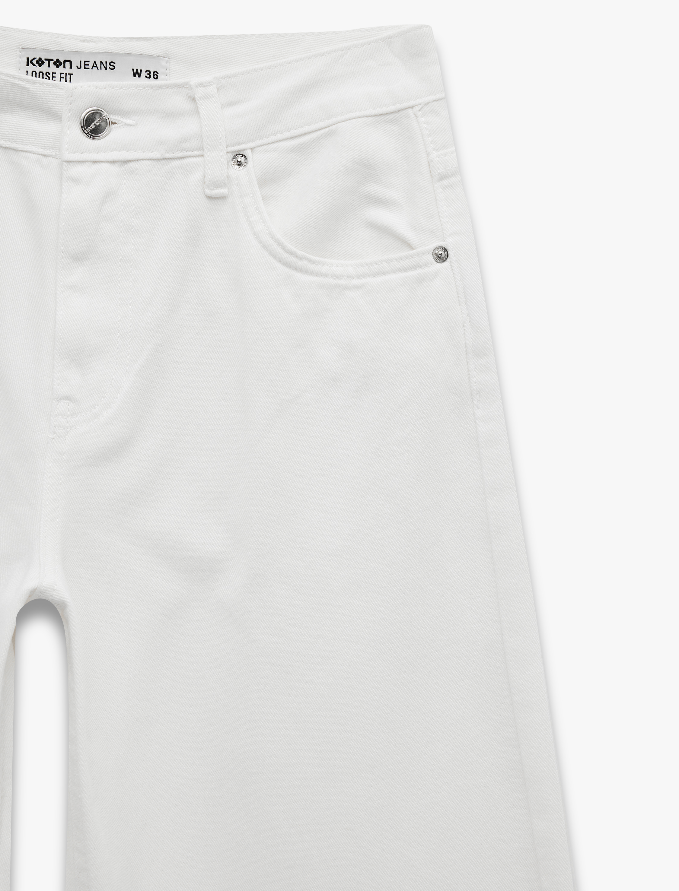   Pamuklu Düşük Bel Bol Kesim Denim Pantolon - Loose Straight Fit Jean