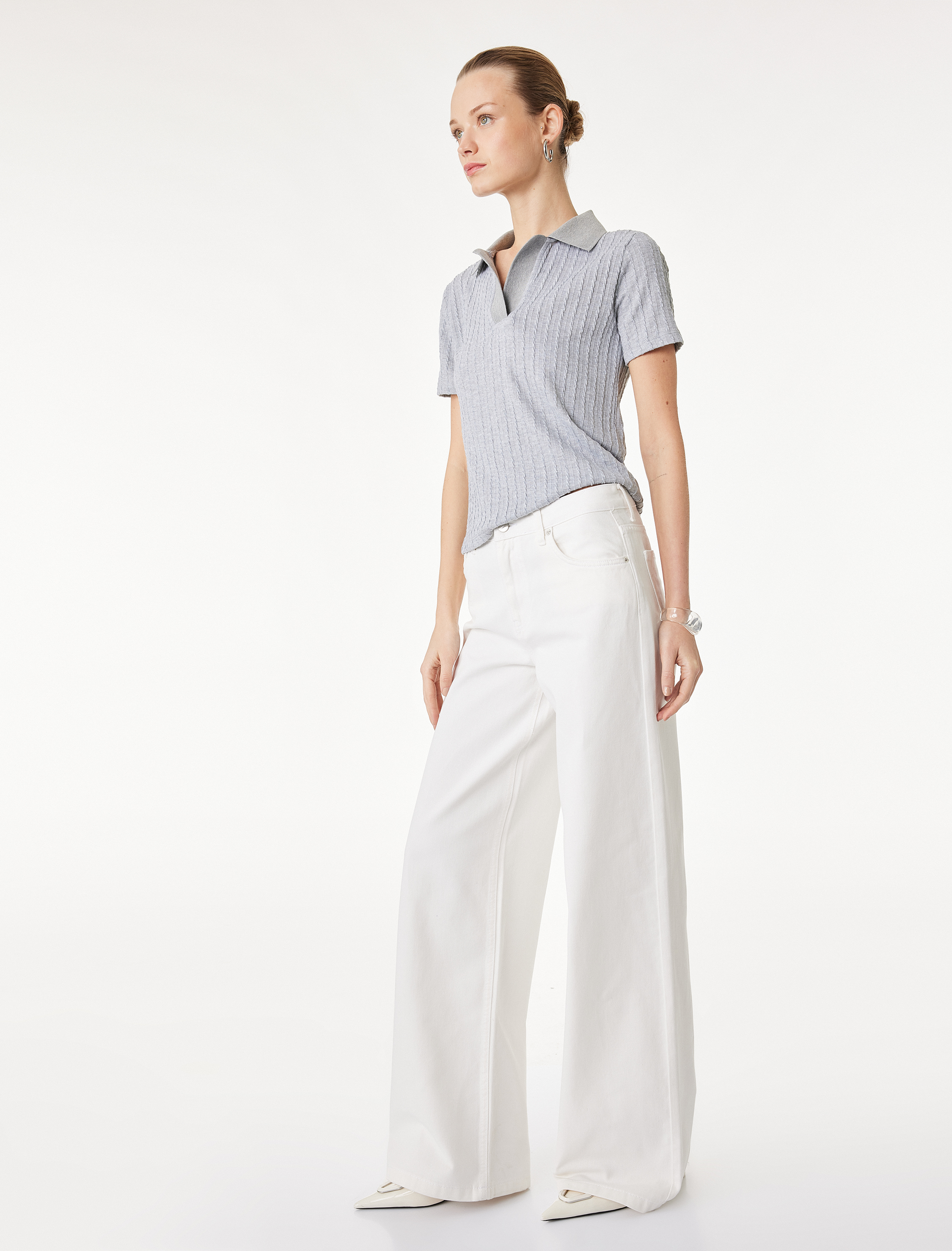   Pamuklu Düşük Bel Bol Kesim Denim Pantolon - Loose Straight Fit Jean