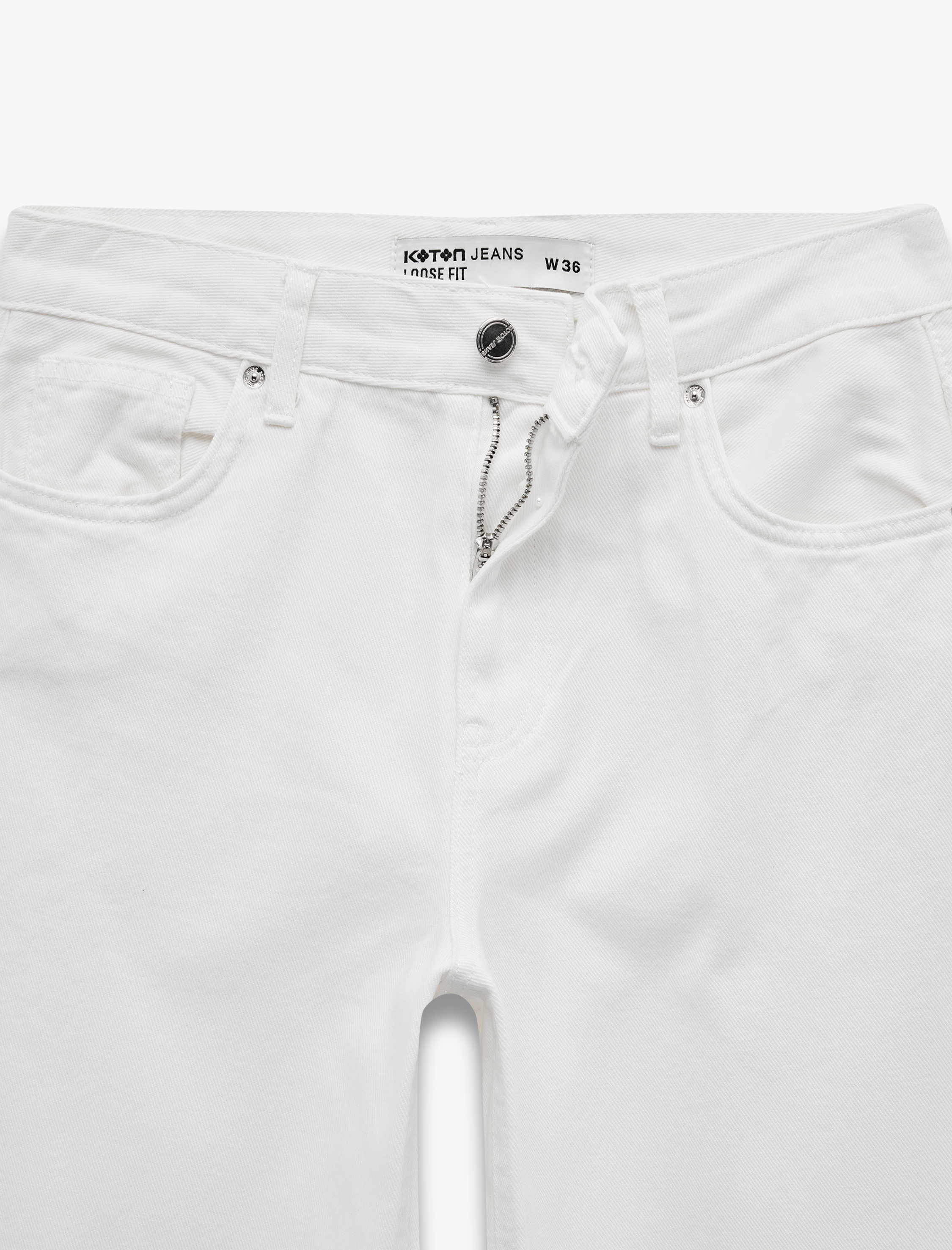   Pamuklu Düşük Bel Bol Kesim Denim Pantolon - Loose Straight Fit Jean