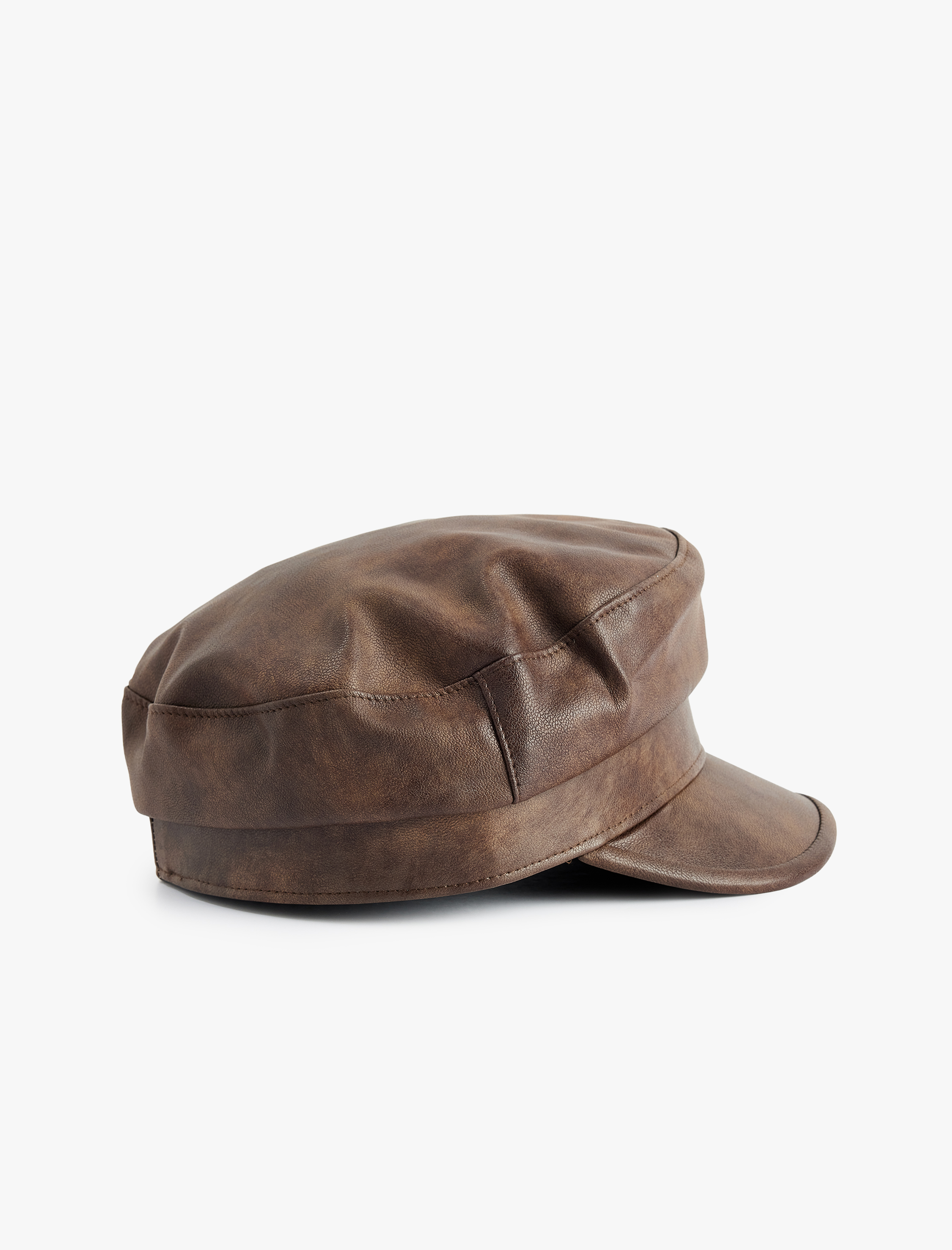  Kadın Suni Deri Kasket Şapka