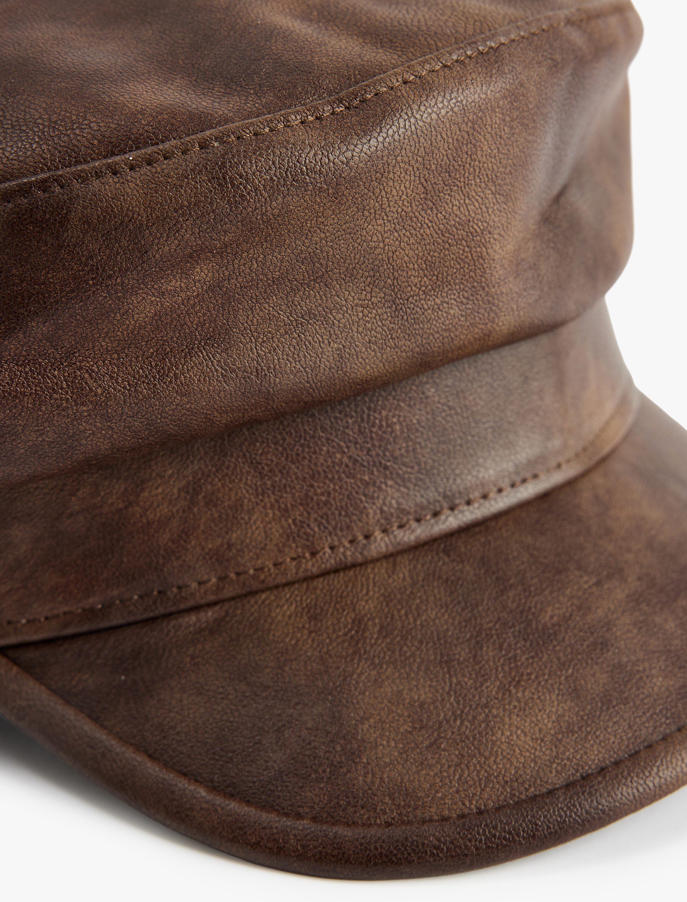  Kadın Suni Deri Kasket Şapka