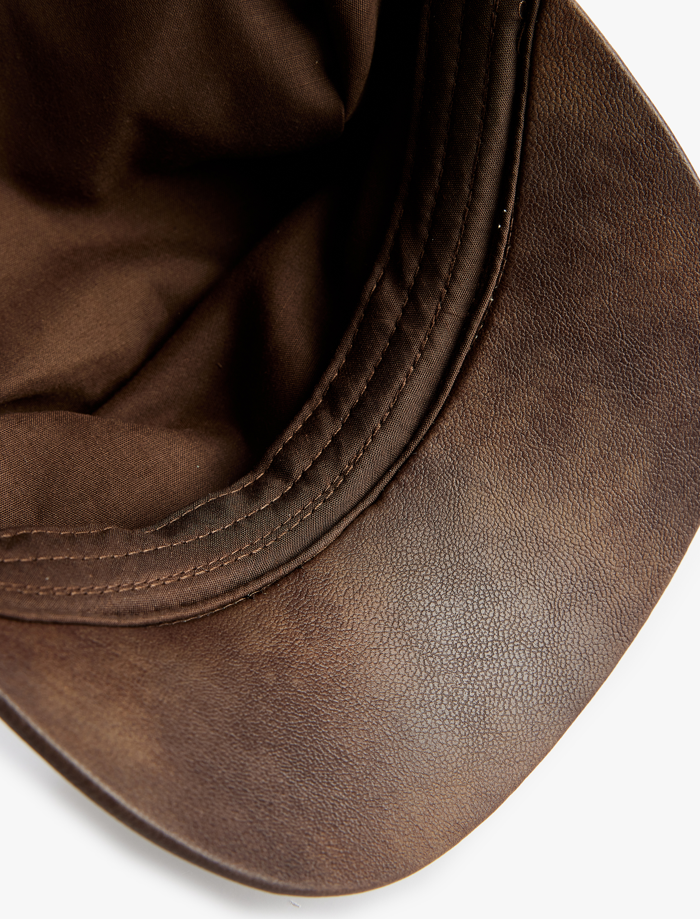  Kadın Suni Deri Kasket Şapka