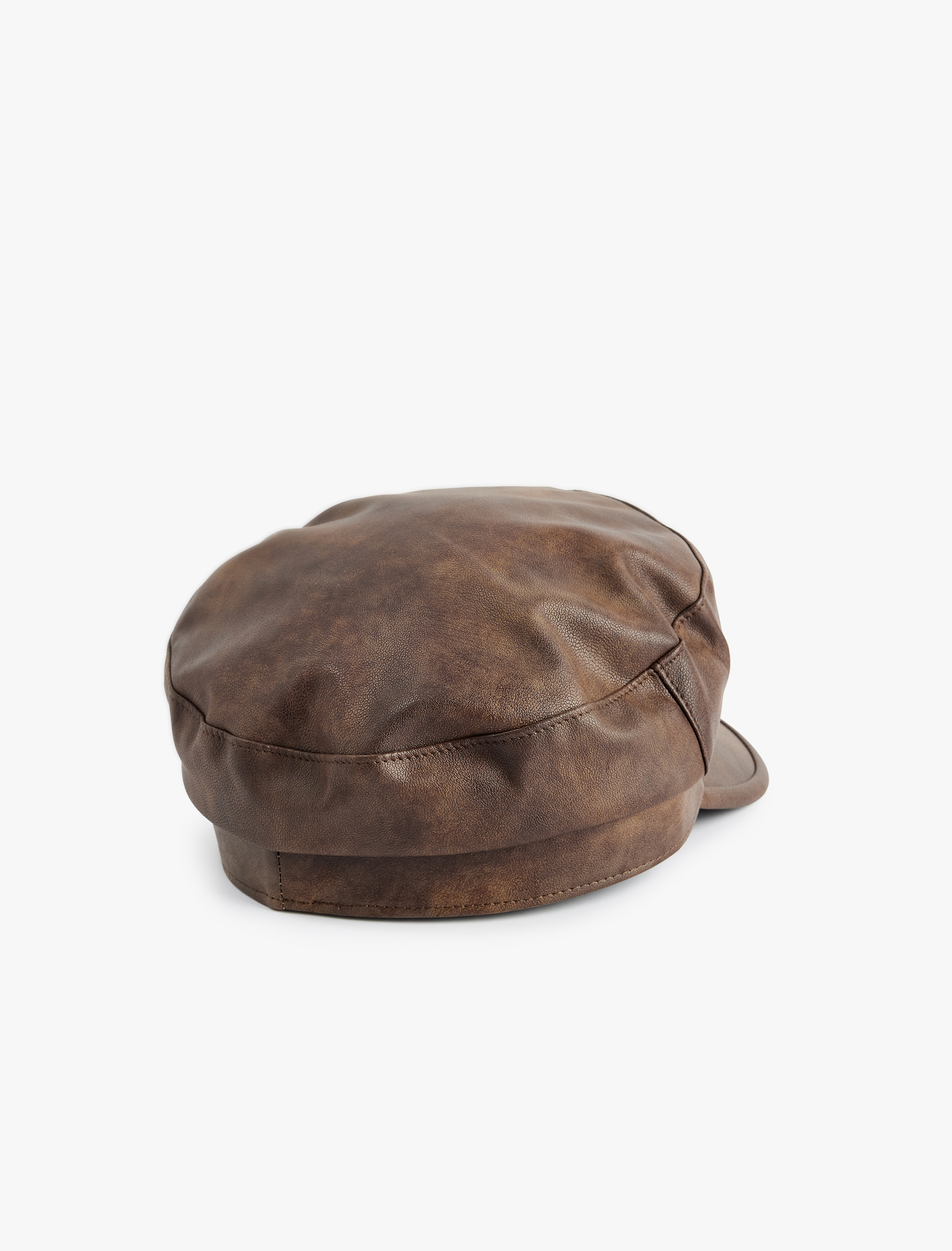  Kadın Suni Deri Kasket Şapka