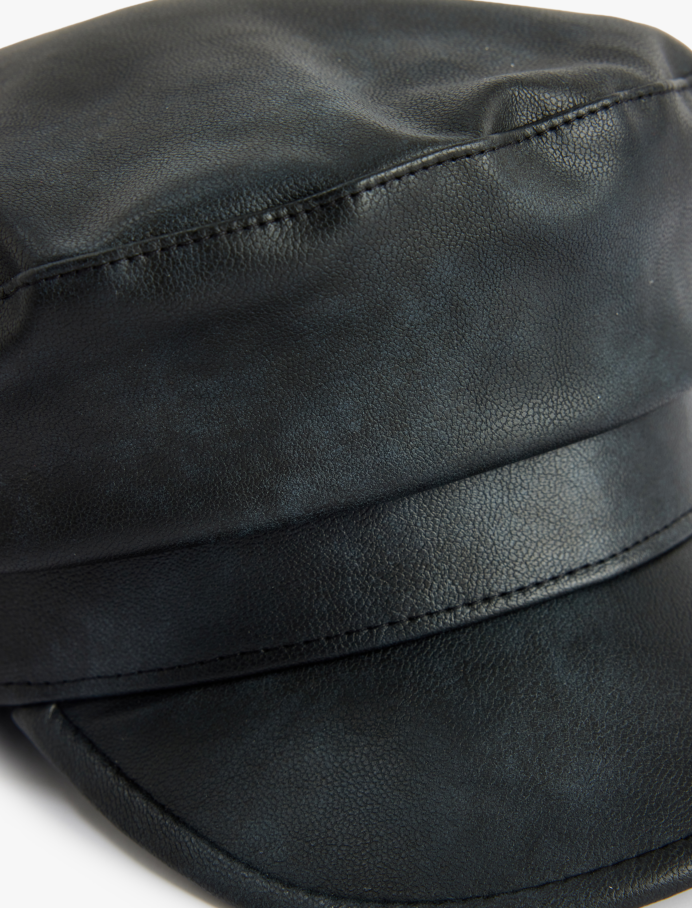  Kadın Suni Deri Kasket Şapka