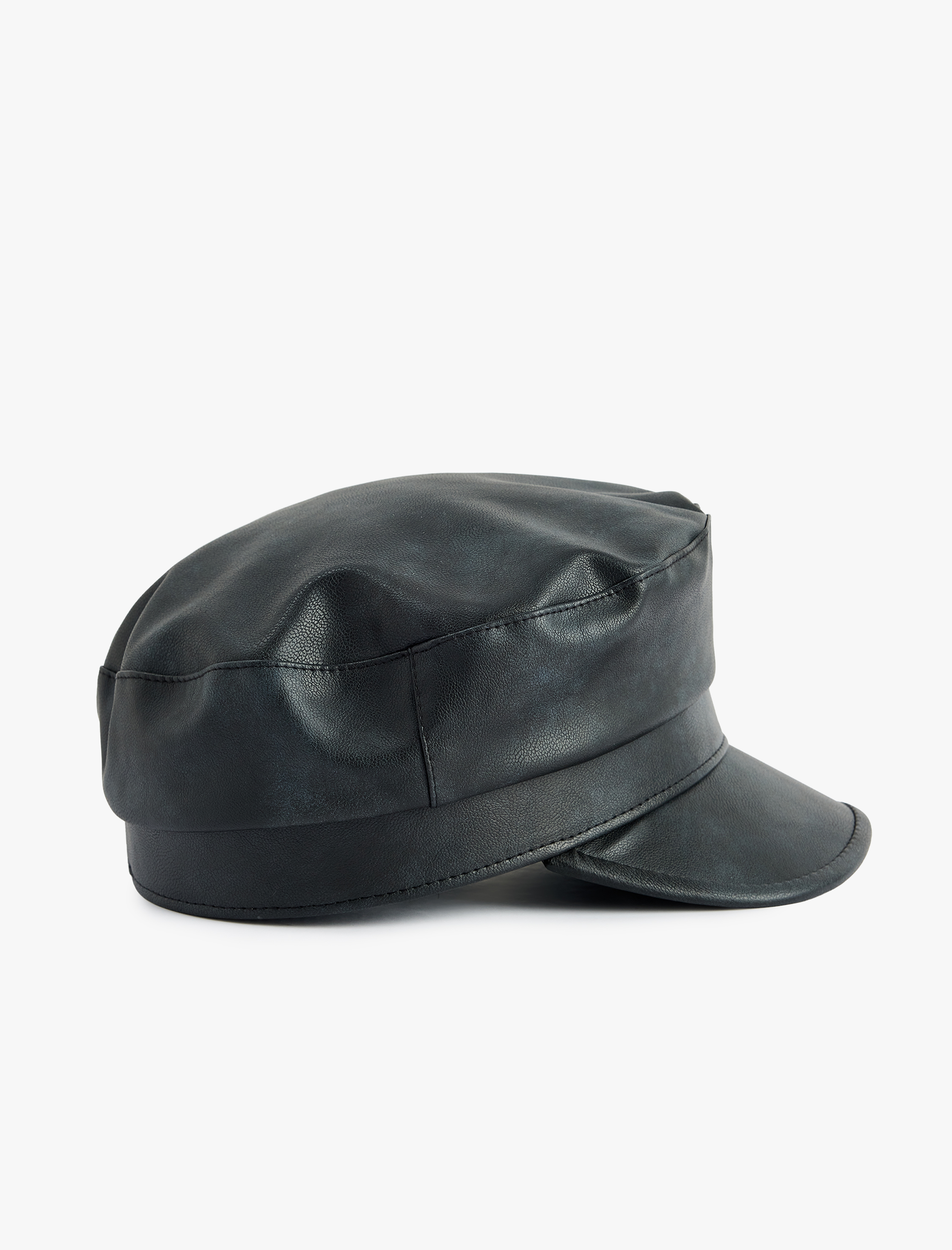  Kadın Suni Deri Kasket Şapka