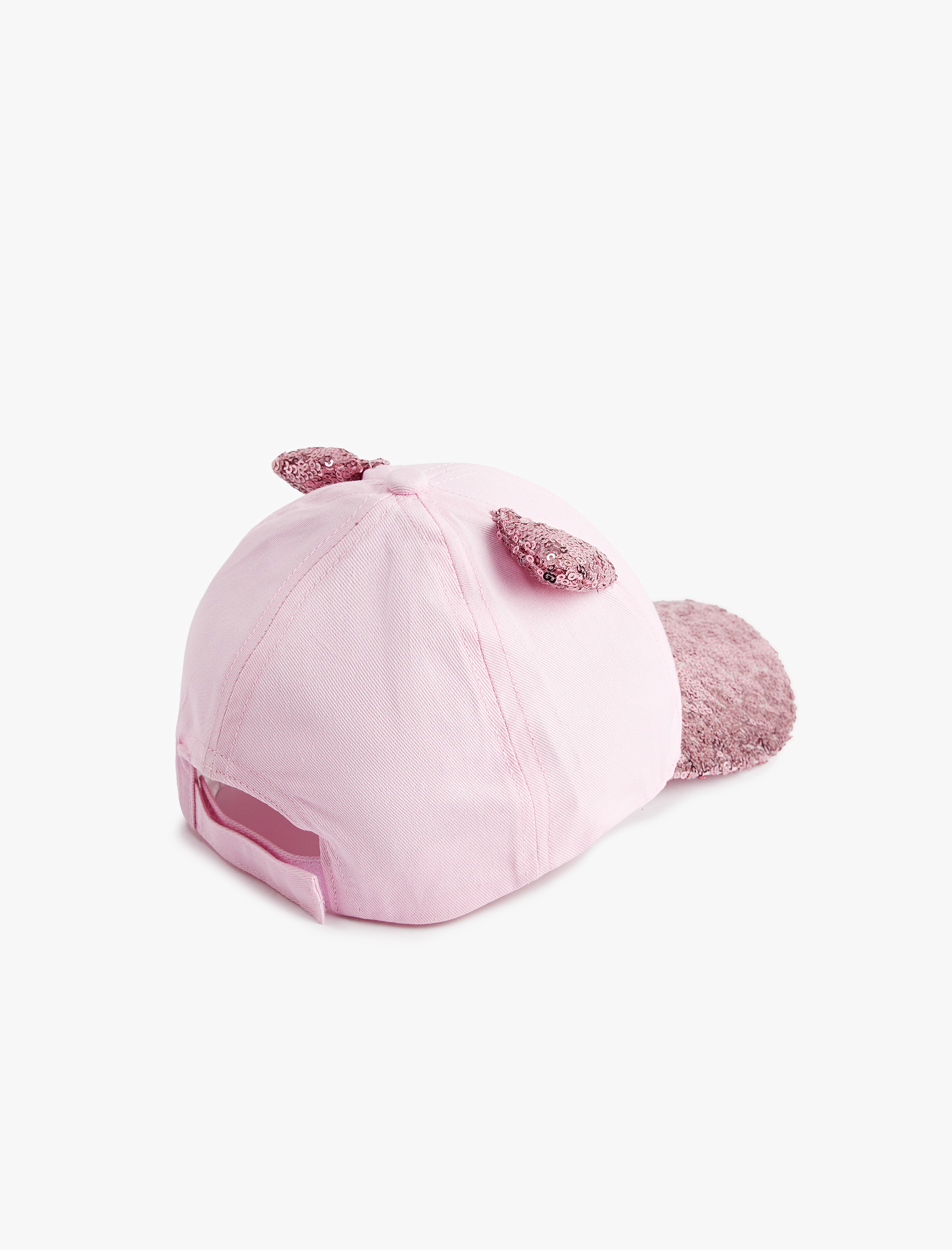  Kız Çocuk Kedi Figürlü Pullu Payewtli Kulak Aplikeli Kep Şapka