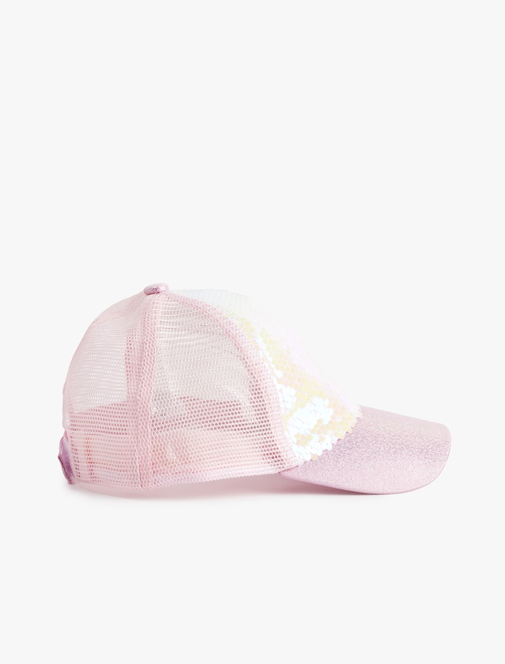 Kız Çocuk Pullu Payetli Kep Şapka