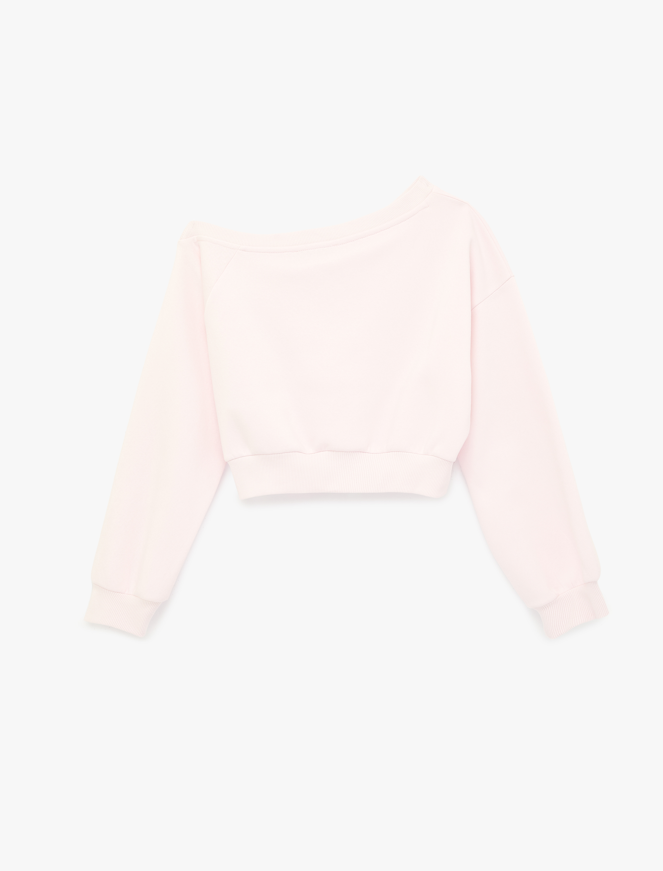   Şordonlu Uzun Kollu Asimetrik Yaka Sweatshirt