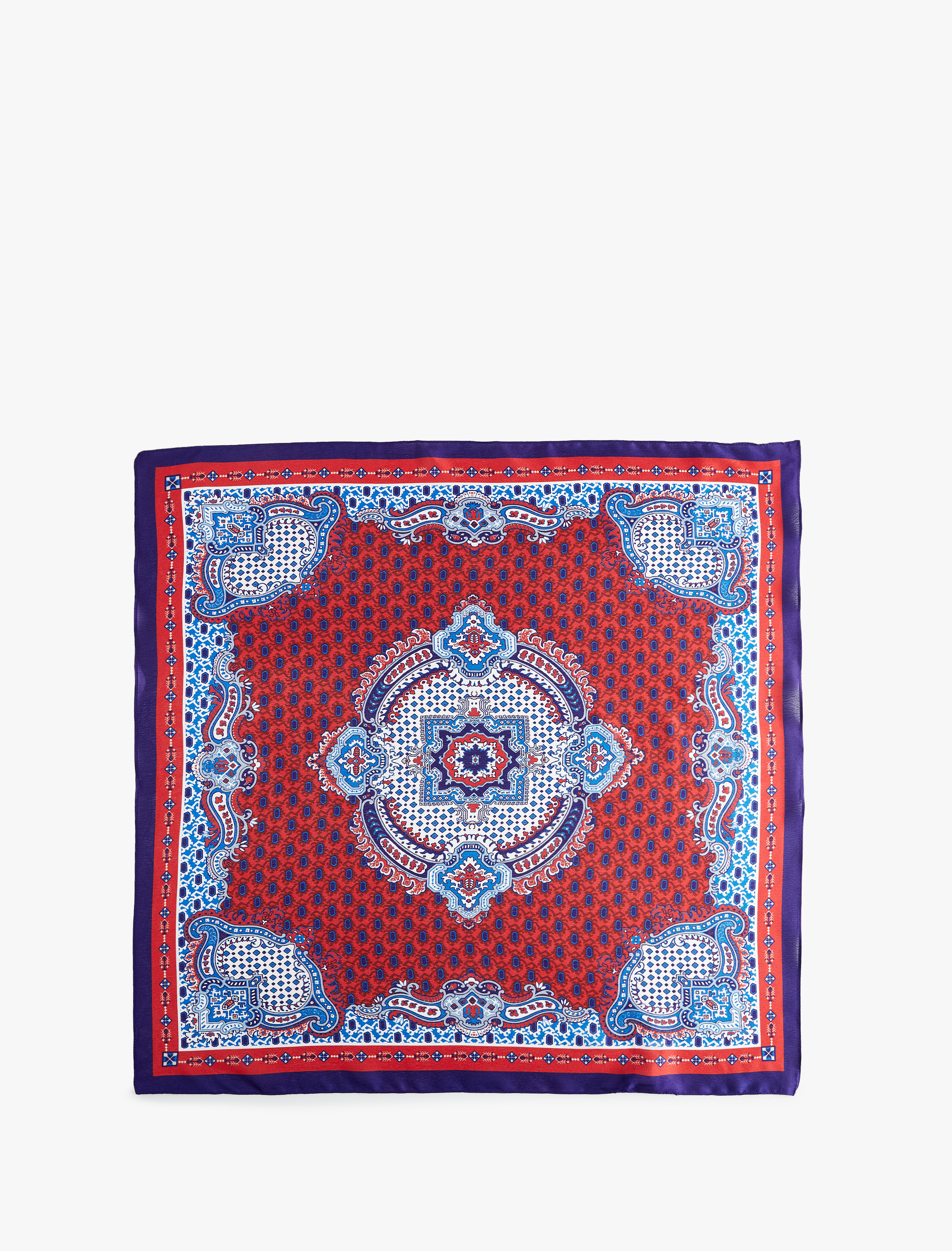  Kadın Çok Renkli Etnik Kare Fular