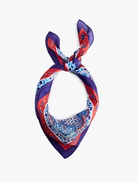 Çok Renkli Etnik Kare Fular