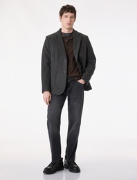 Pamuklu Normal Bel Vintage Straight Fit Jean Pantolon