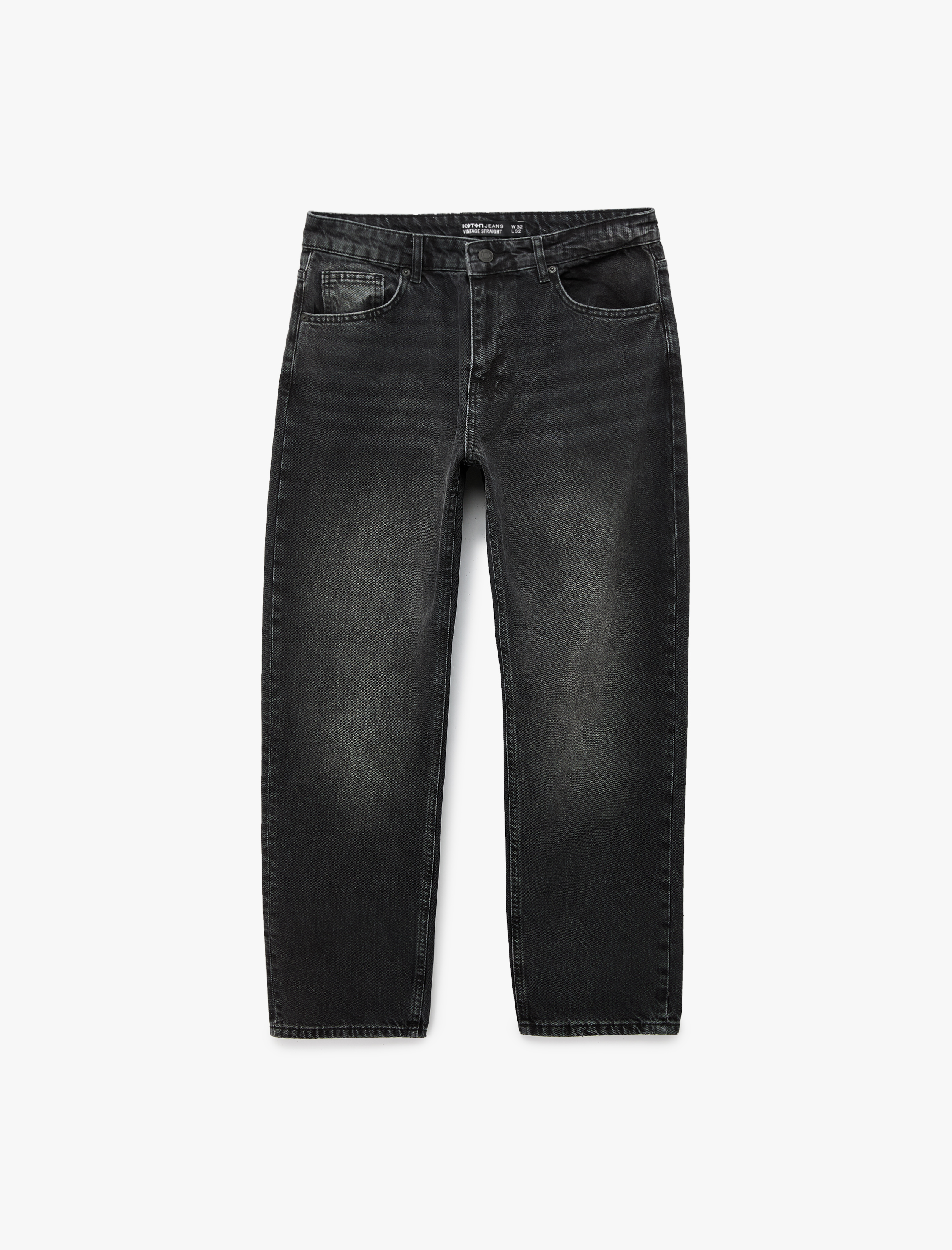   Pamuklu Normal Bel Vintage Straight Fit Jean Pantolon