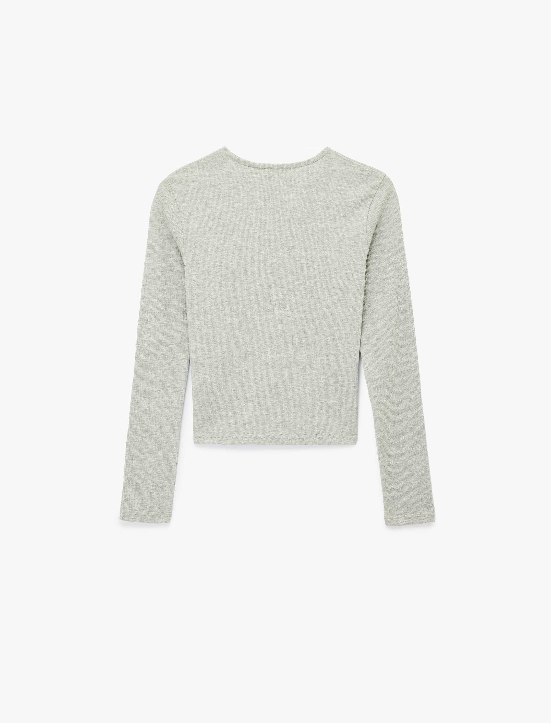   Slim Fit Uzun Kollu Bisiklet Yaka Basic Tişört