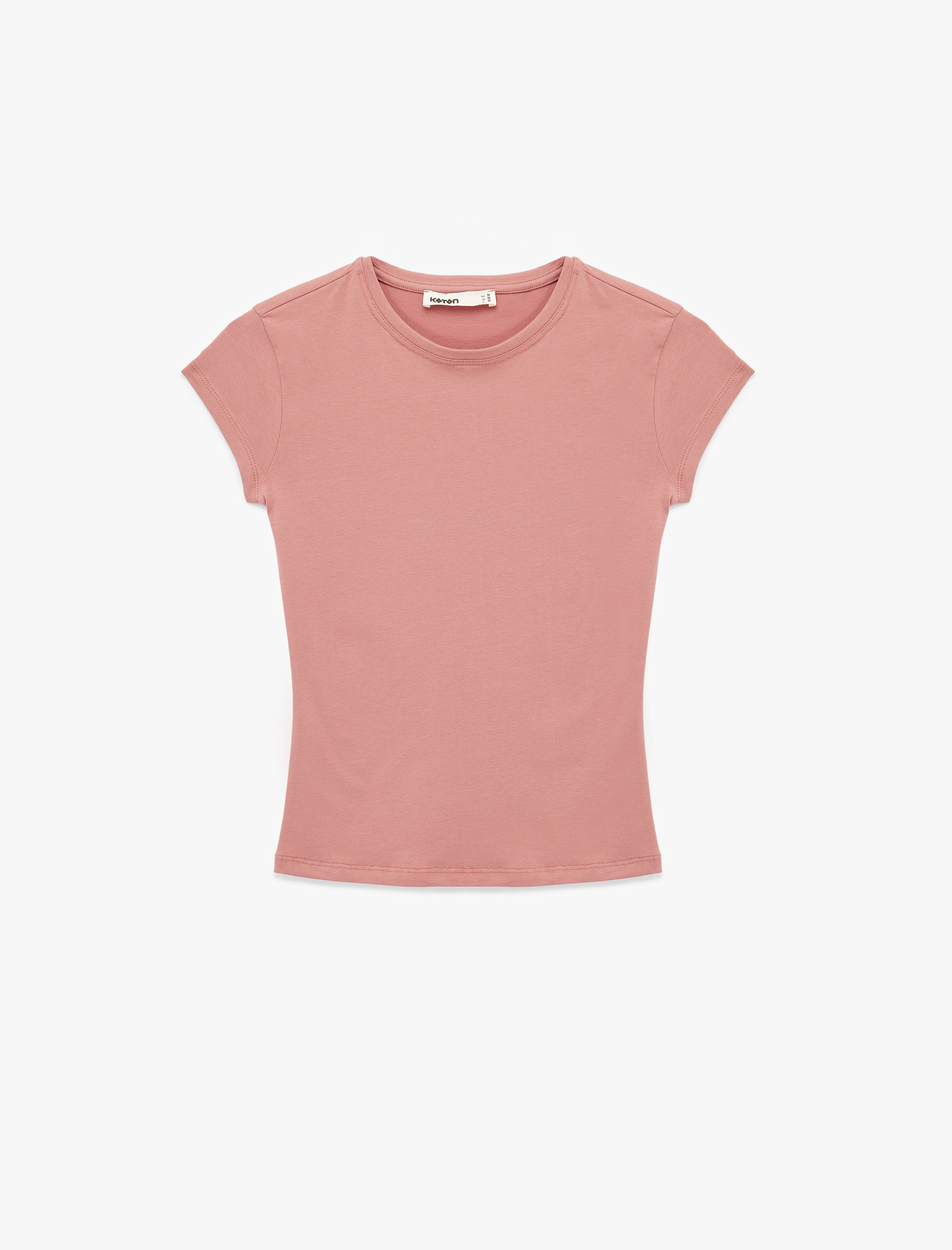   Slim Fit Kısa Kollu Bisiklet Yaka Pamuklu Tişört