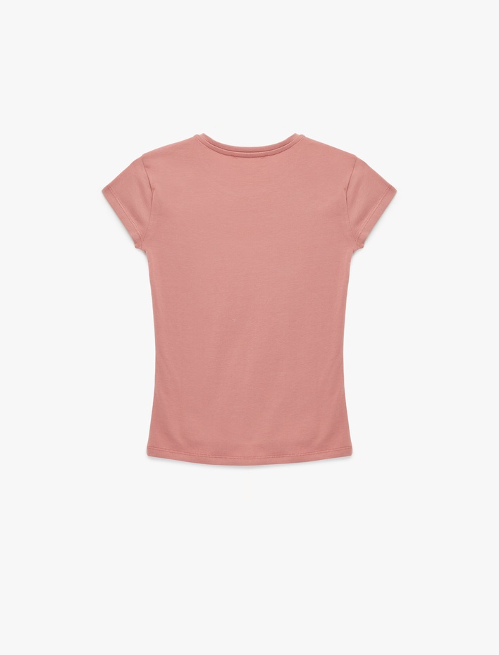  Slim Fit Kısa Kollu Bisiklet Yaka Pamuklu Tişört