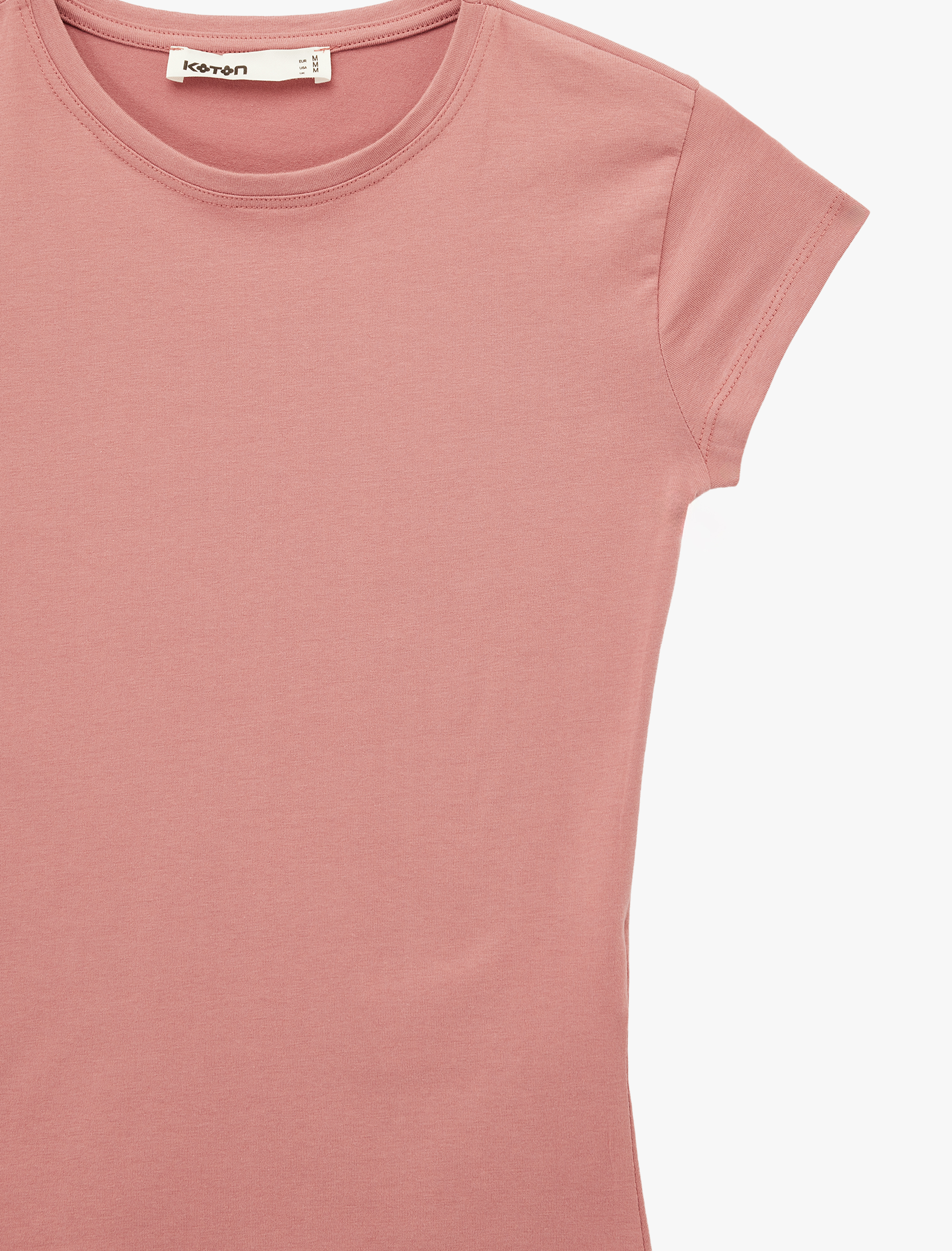   Slim Fit Kısa Kollu Bisiklet Yaka Pamuklu Tişört