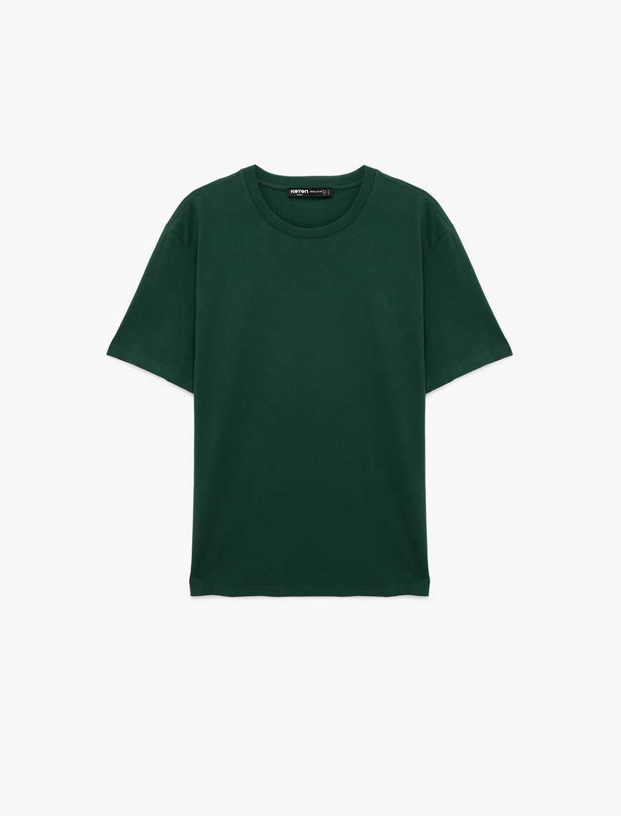 Koton Erkek Regular Fit Kısa Kollu Bisiklet Yaka Pamuklu Basic T-Shirt
