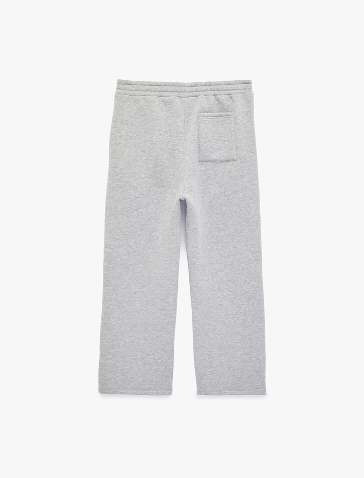  Şardonlu Cepli Rahat Kalıp Beli Bağcıklı Eşofman Altı