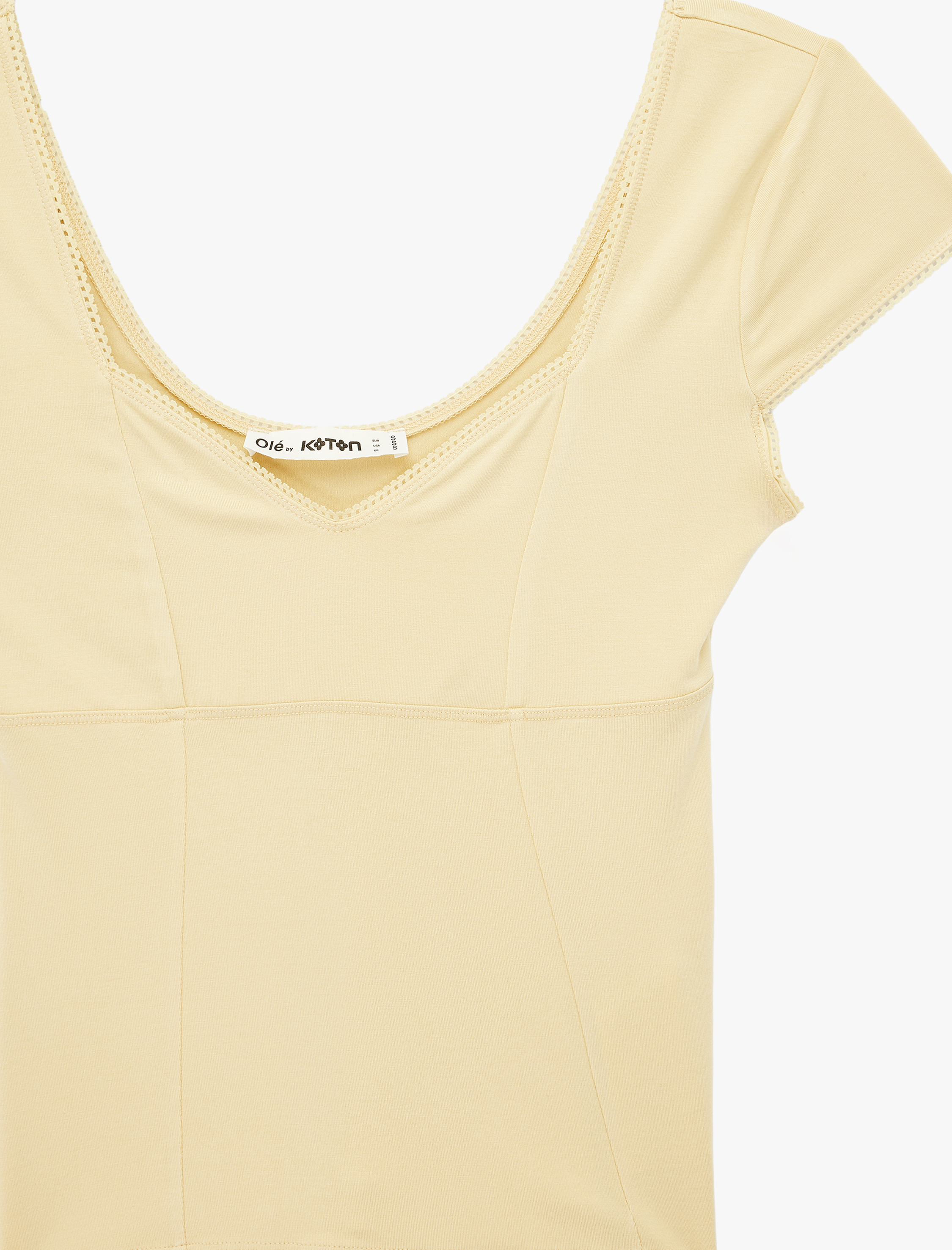   Slim Fit Kısa Kollu V Yaka Viskon Tişört