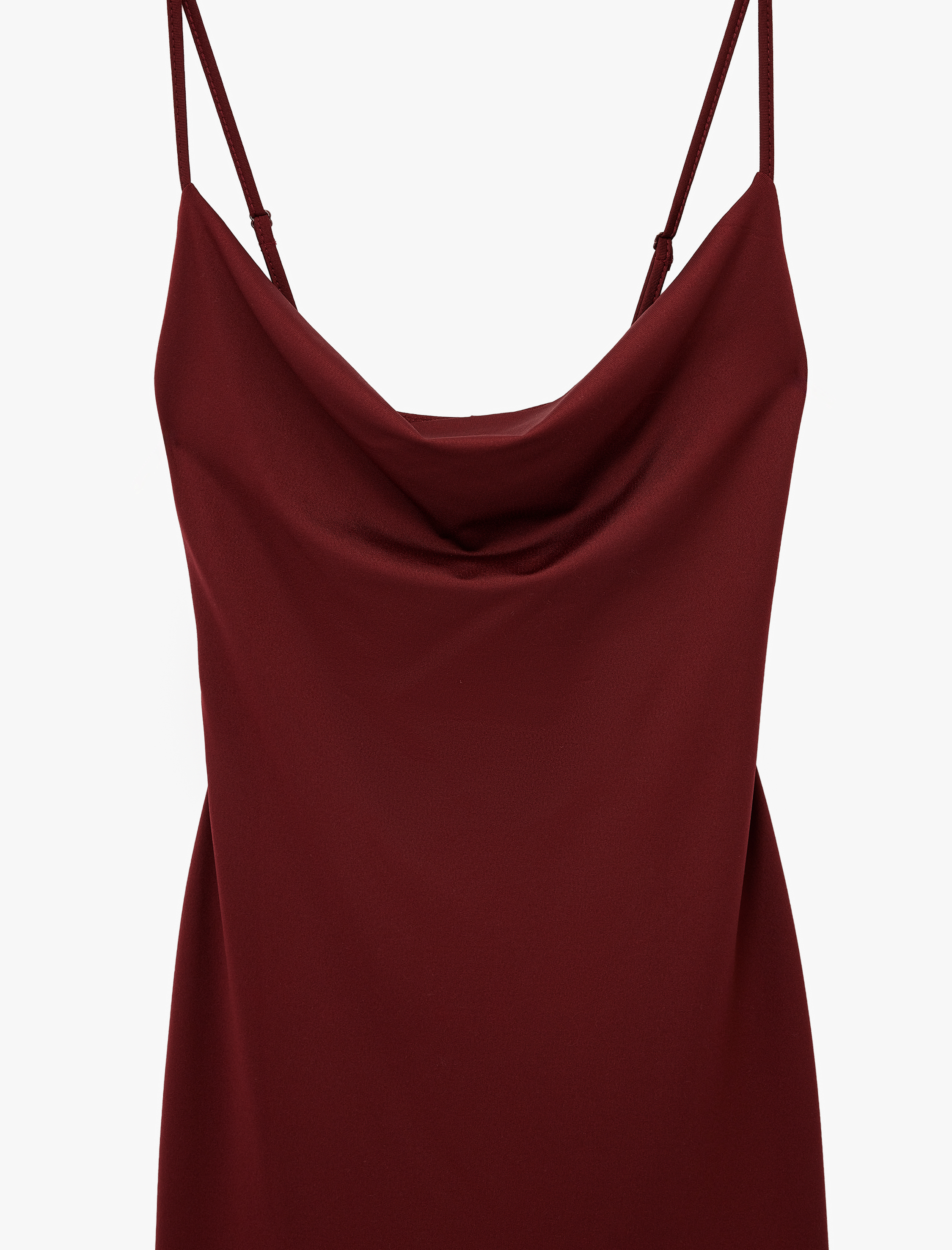   Slim Fit Degaje Yaka İnce Askılı Mini Elbise