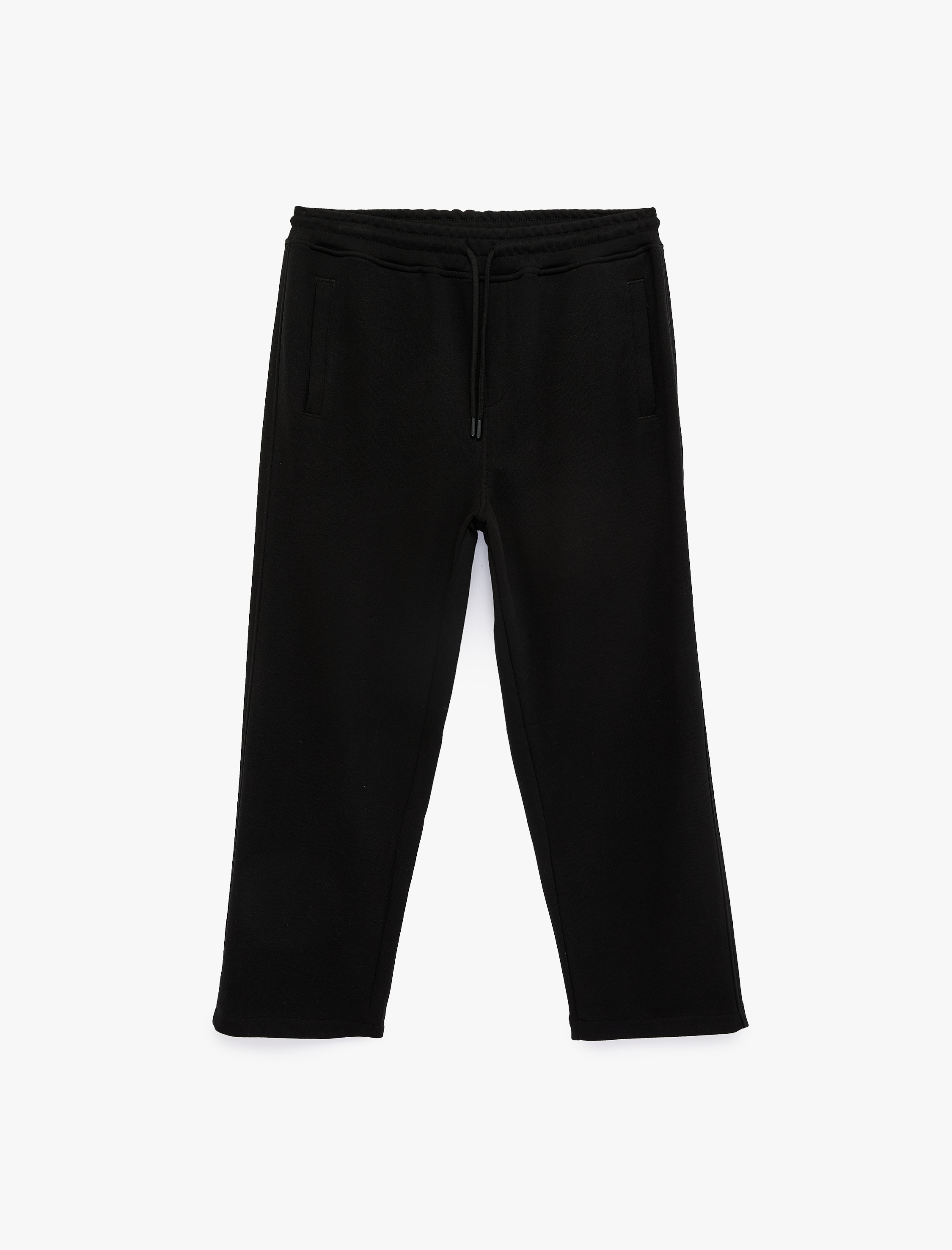   Beli Bağcıklı Cepli Rahat Kalıp Geniş Paça Spor Eşofman Altı