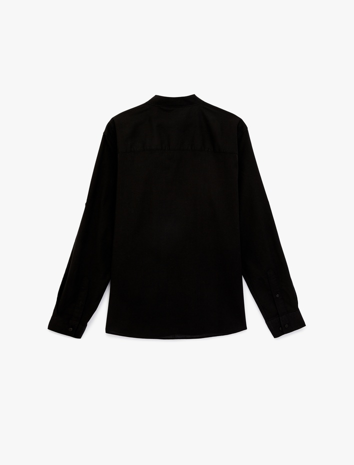  Regular Fit Uzun Kollu Pamuklu Hakim Yaka Gömlek