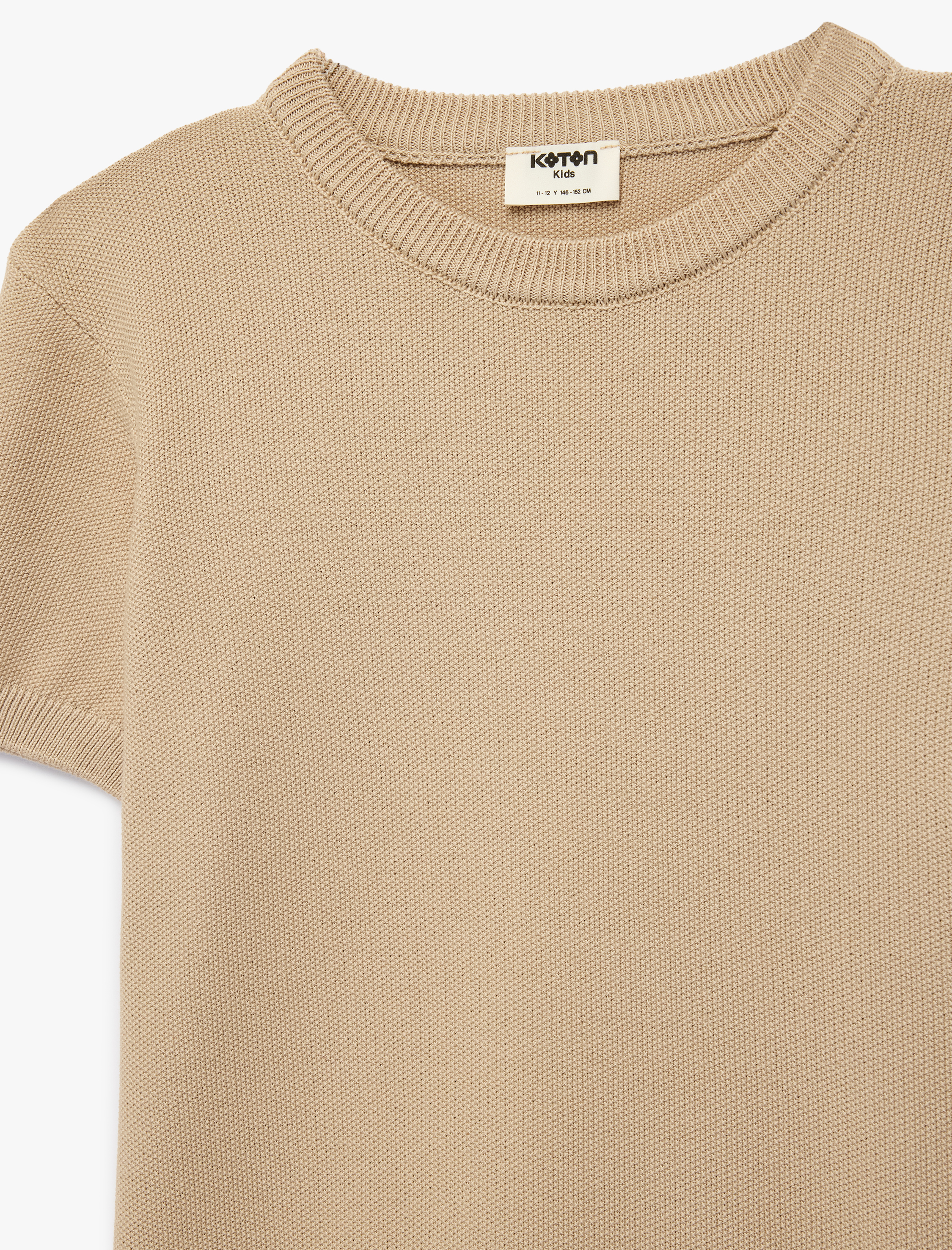  Erkek Çocuk Kısa Kollu Bisiklet Yaka Basic Triko Kazak