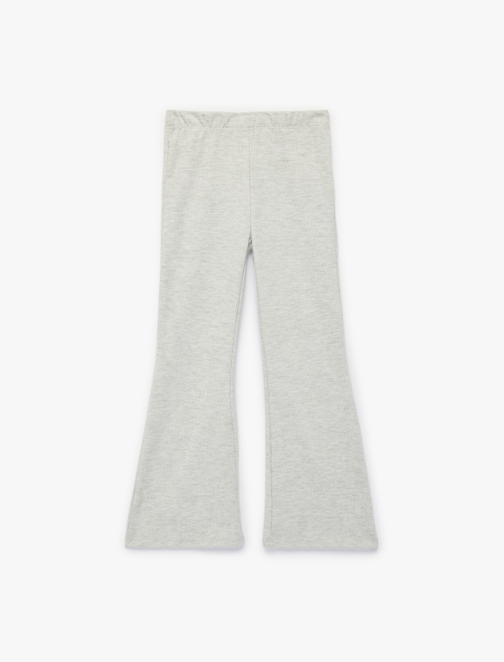 Kız Çocuk Beli Lastikli Kaşkorse İspanyol Paça Pantolon