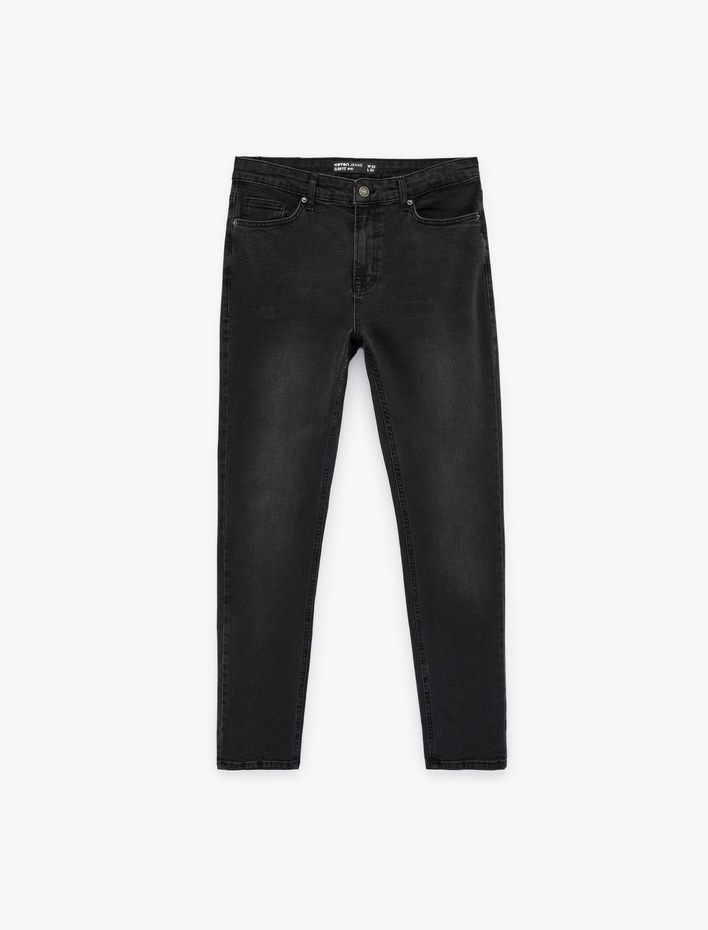  Normal Bel Pamuklu Slim Fit Jean Pantolon - Brad Jean