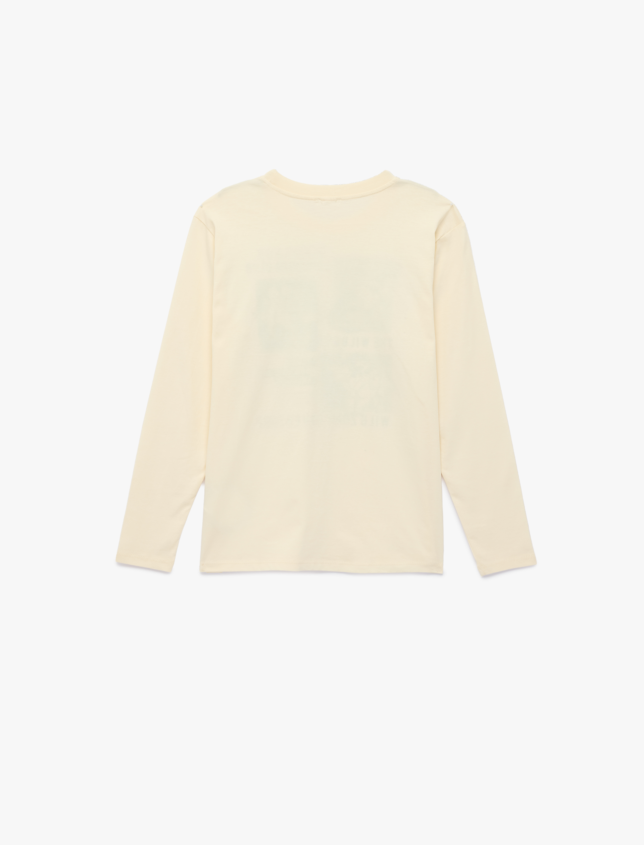  Erkek Çocuk Uzun Kollu Bisiklet Yaka Dinozor Baskılı Pamuklu Tişört