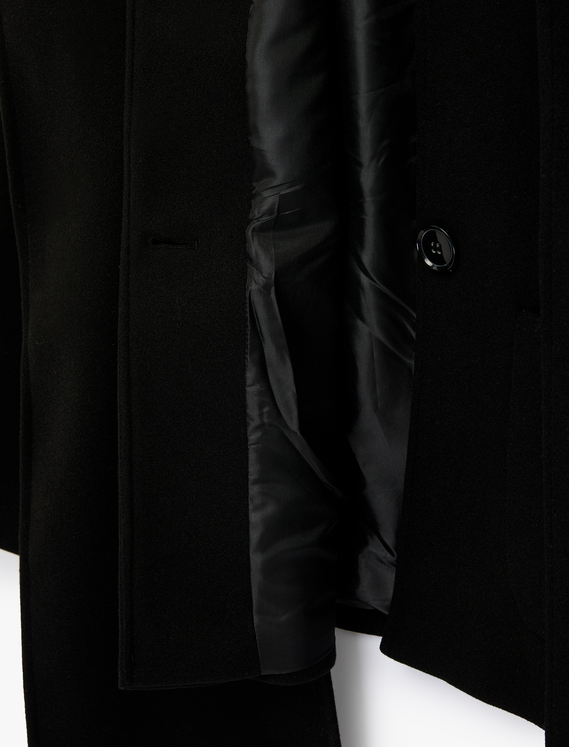   Uzun Kollu Şal Yaka Mevsimlik İnce Kaşe Ceket