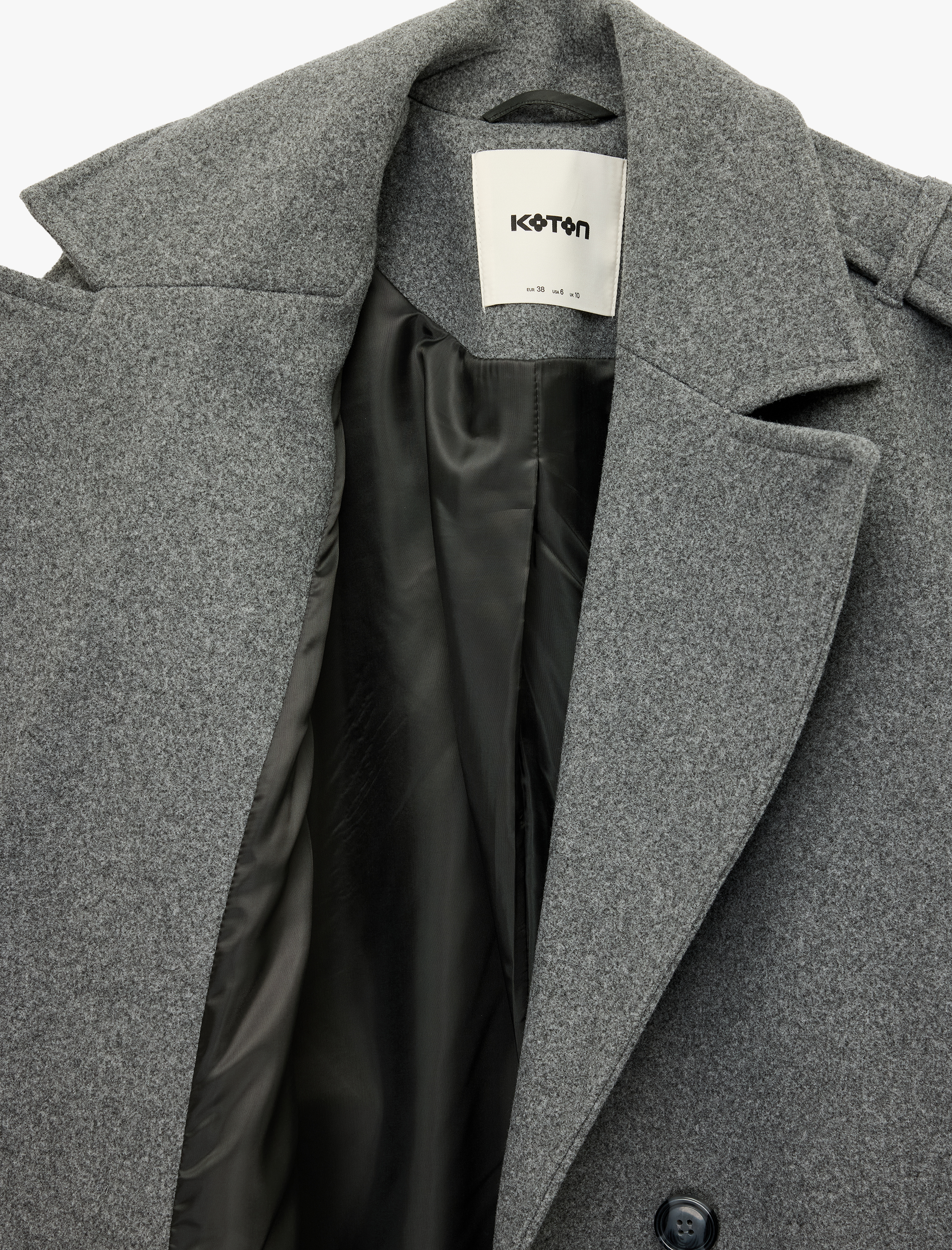   Trenç Kaban Kaşe Kruvaze Kemerli Cepli Uzun Kollu