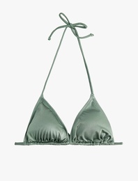 Boyundan Bağlamalı Üçgen Bikini Üstü