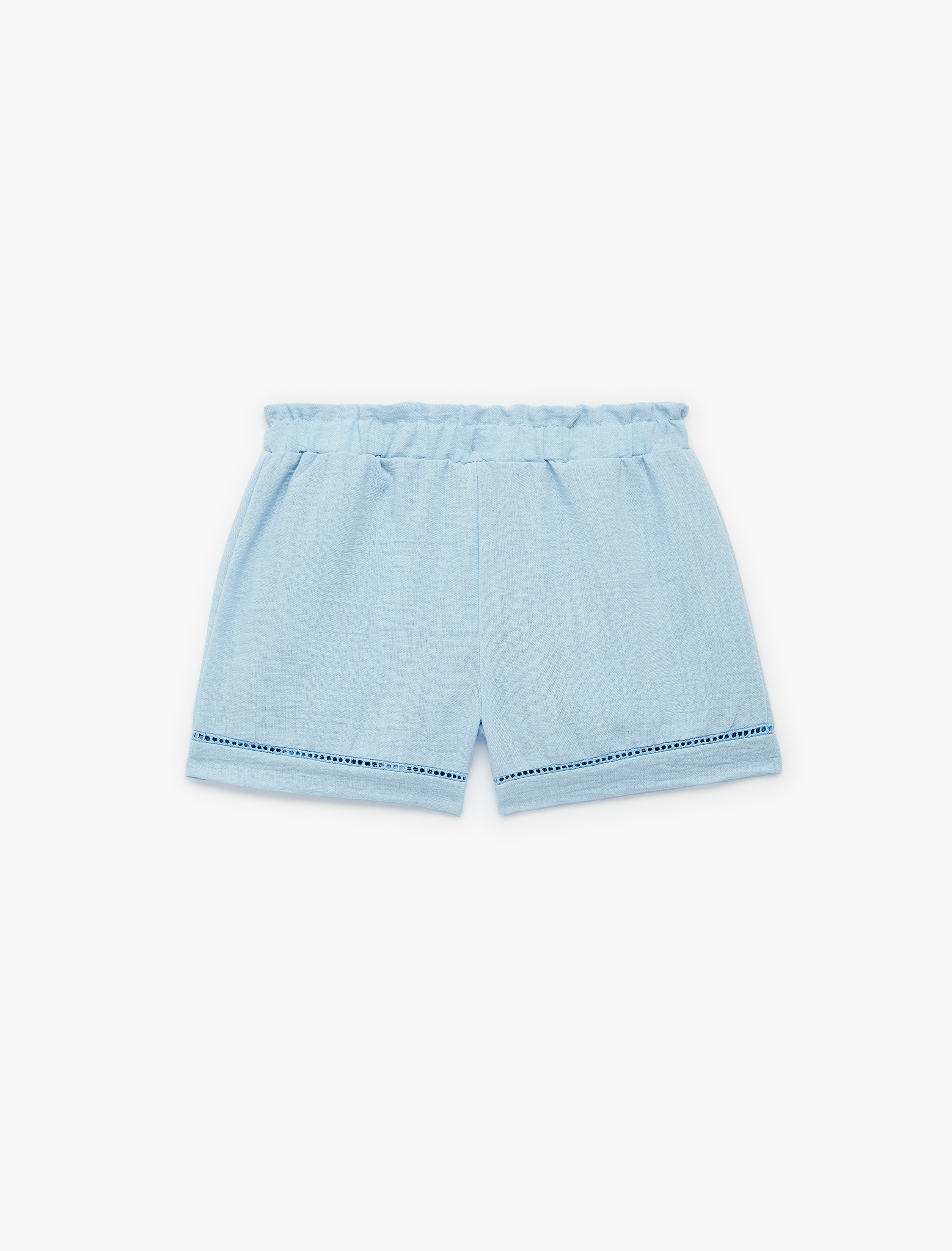  Kız Bebek Beli Lastikli Normal Bel Pamuk Astarlı Şort