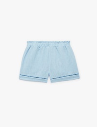 Beli Lastikli Normal Bel Pamuk Astarlı Şort