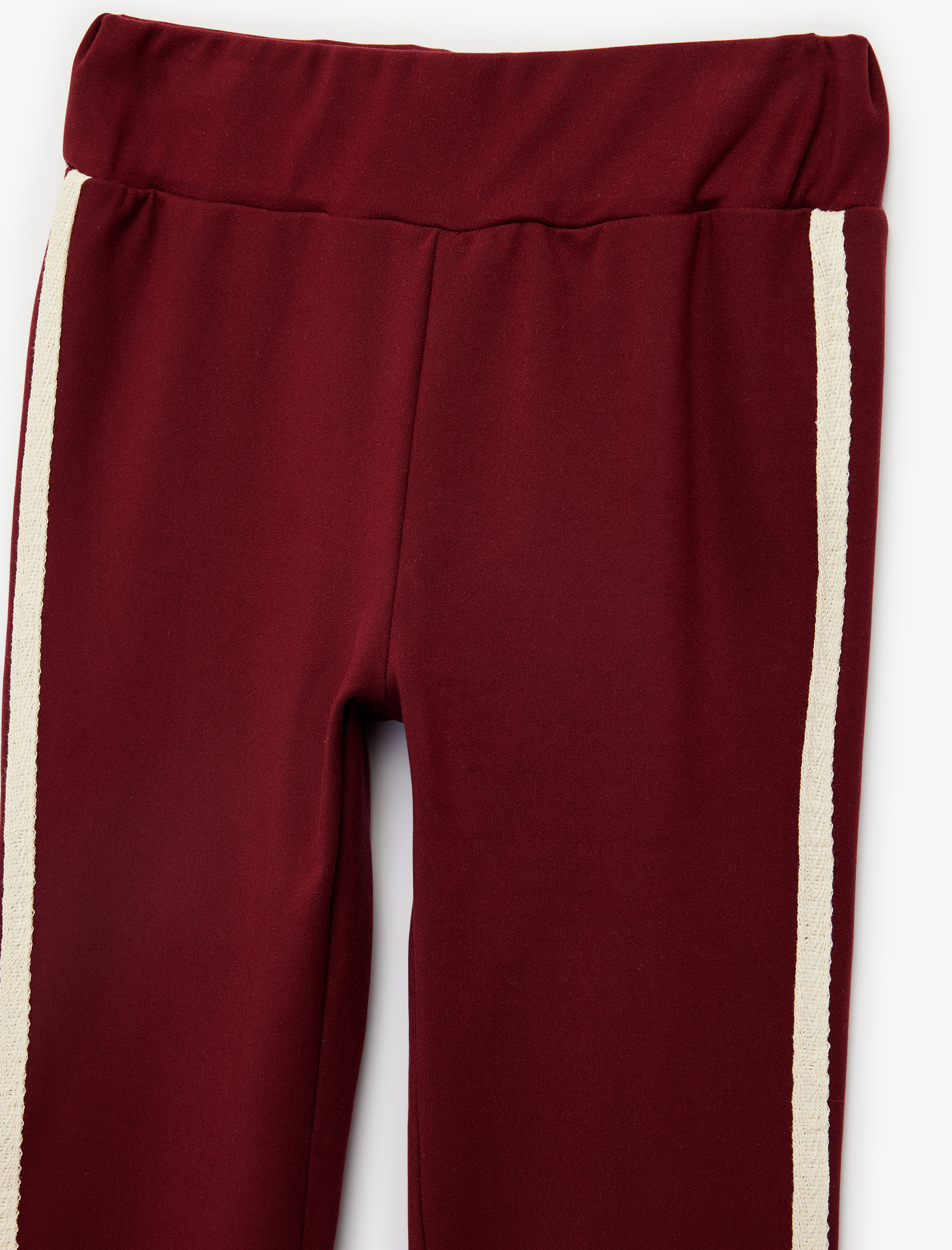  Kız Çocuk Şerit Detaylı Beli Lastikli Tayt