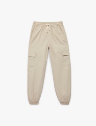 Pamuklu Cep Detaylı Rahat Kesim Kargo Jogger Pantolon