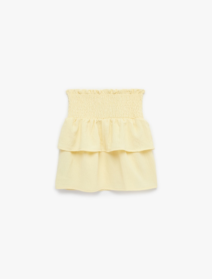 Kız Çocuk Gipeli Kat Detaylı A Kesim Etek