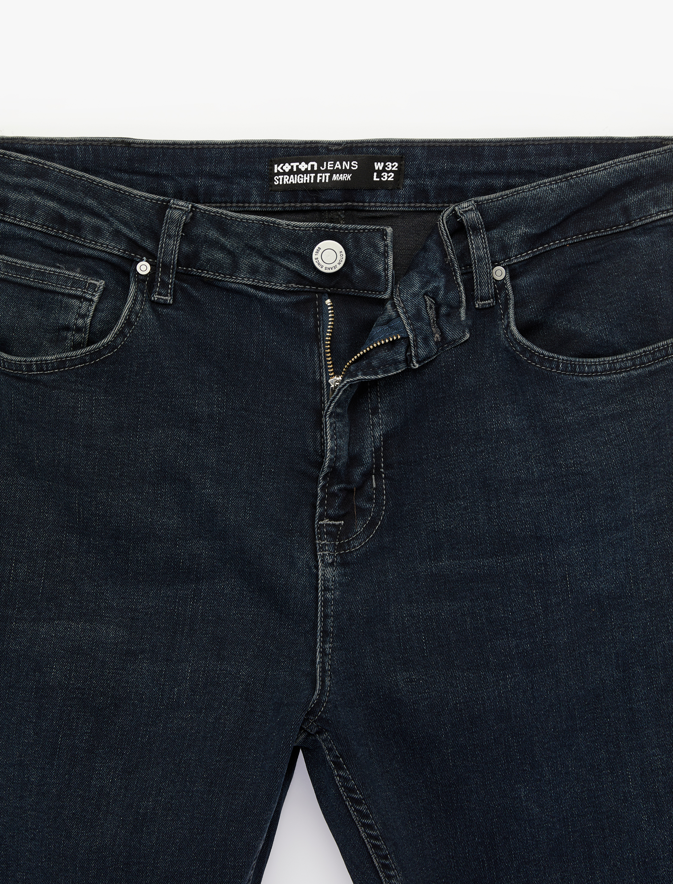   Normal Bel Düz Paça Pamuklu Straight Fit Jean Pantolon - Mark Jean