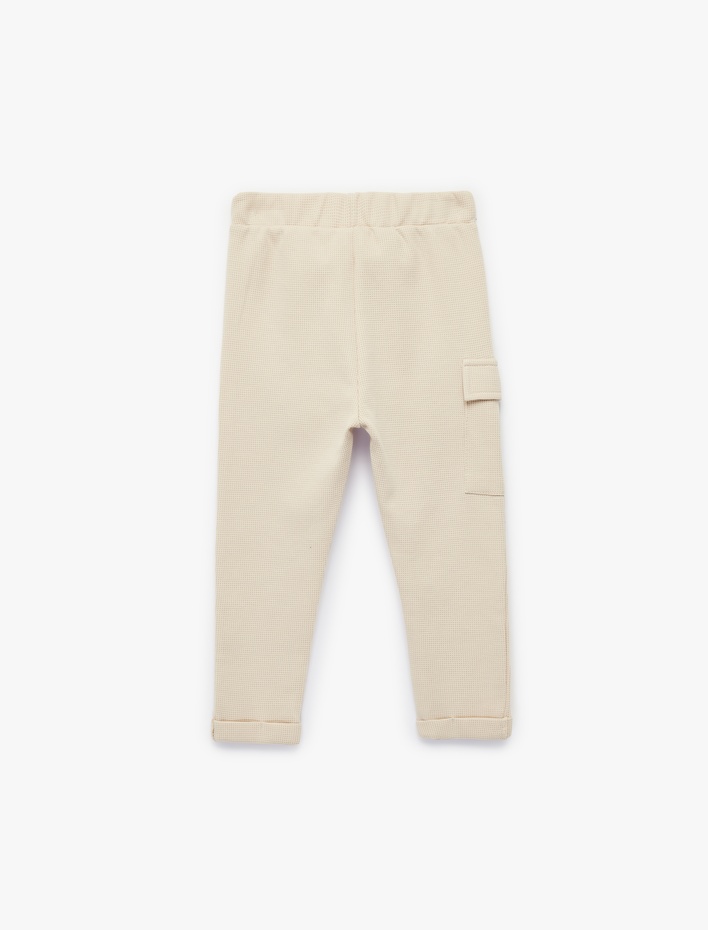 Erkek Bebek Pamuklu Katlamalı Paça Cep Detaylı Eşofman Altı