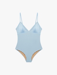 V Yaka İnce Askılı Mayo