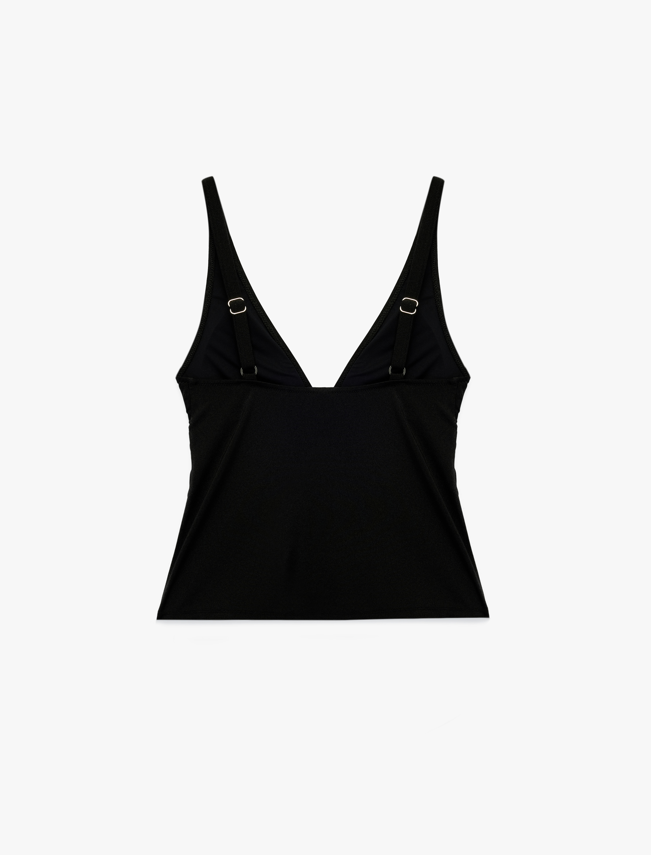   V Yaka Askılı Tankini Mayo Üstü