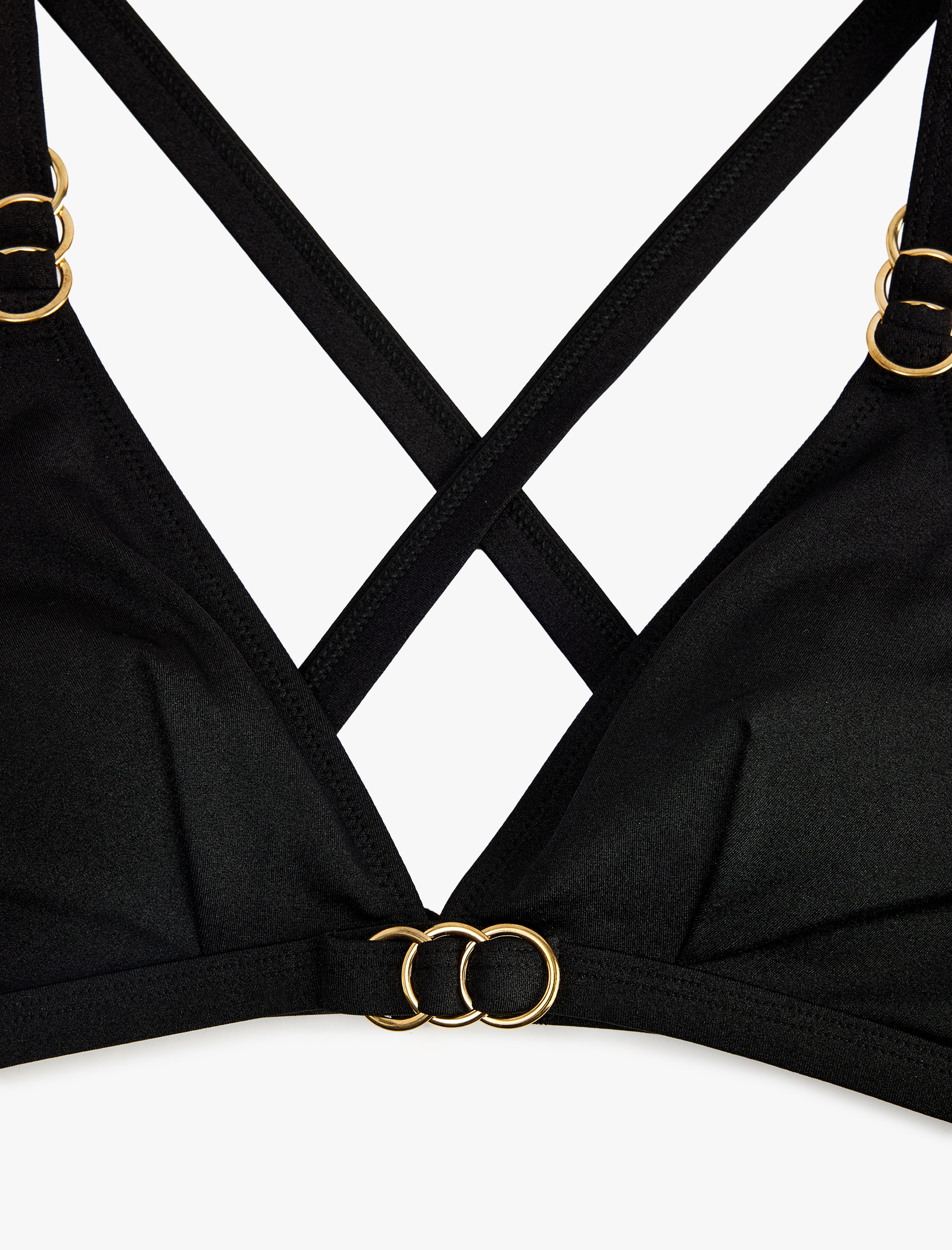   Aksesuarlı Çapraz Askılı Bikini Üstü