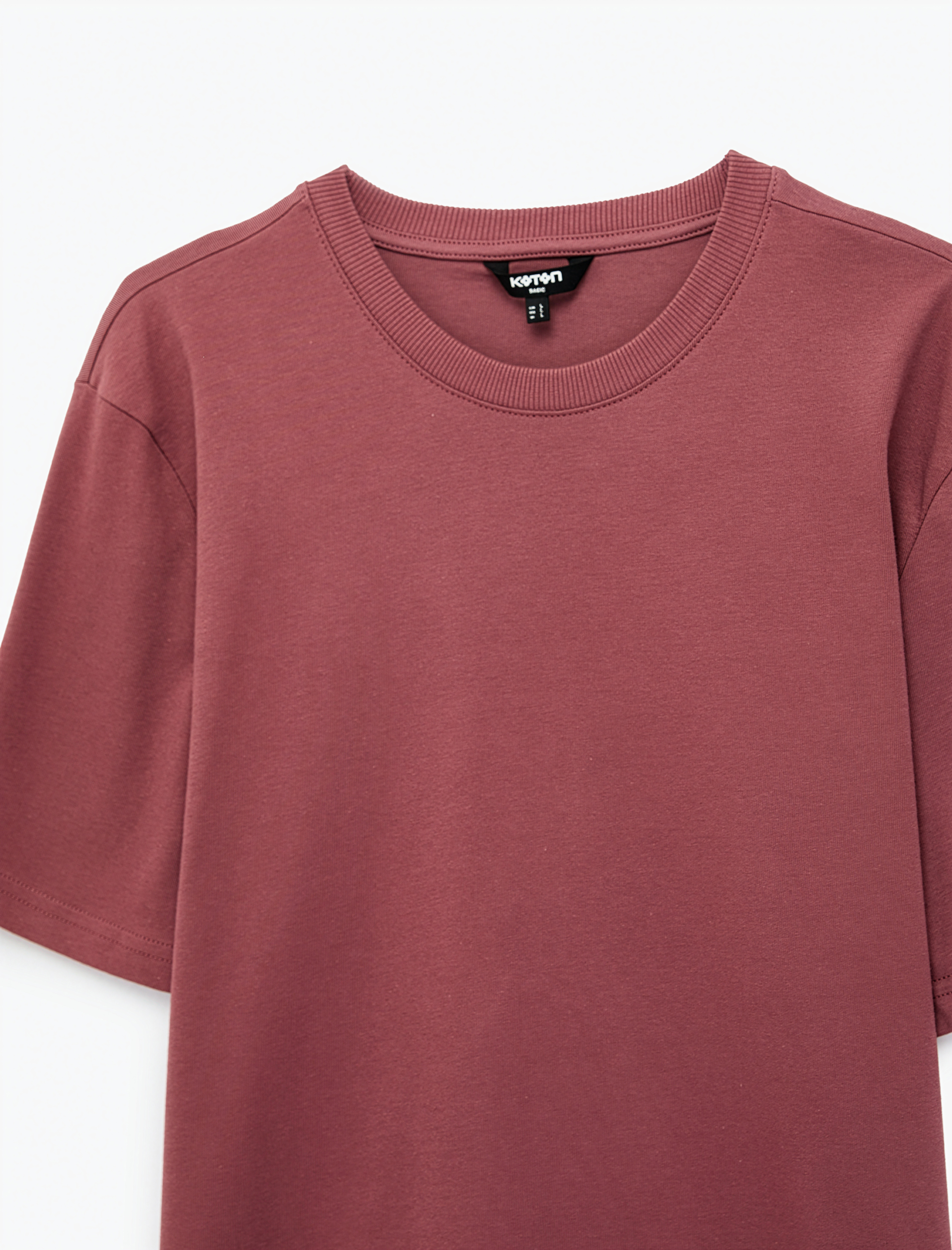   Regular Fit Bisiklet Yaka Pamuklu Basic Kısa Kollu Tişört